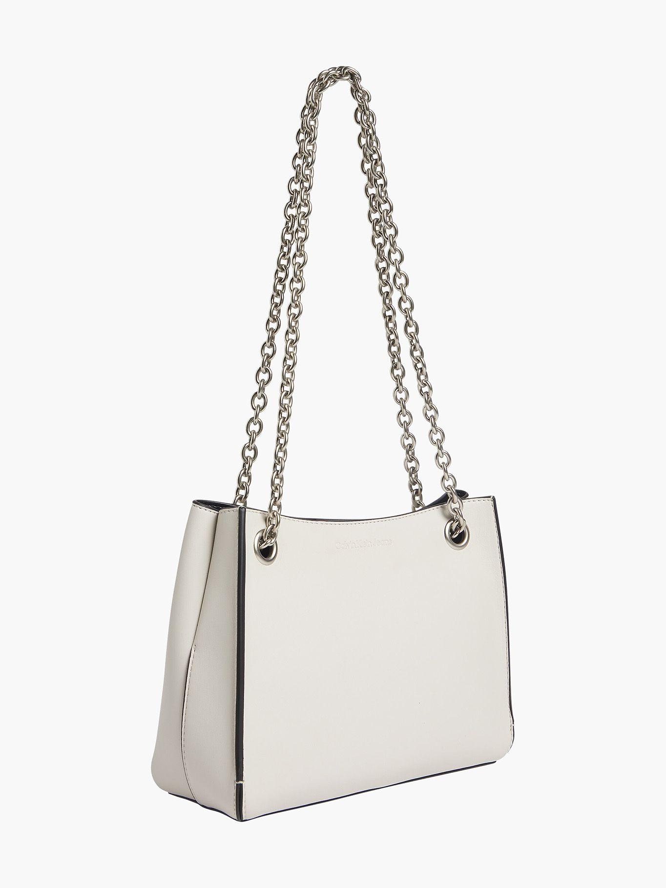 Cartera Sculpted Shoulder Beige Calvin Klein-1