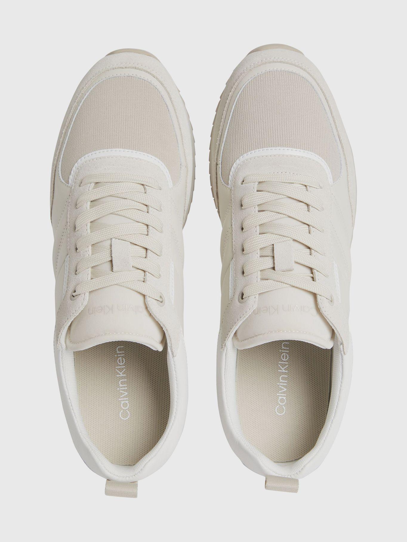 Zapatilla de Cuero Low Top Lace Up Crema Calvin Klein-2