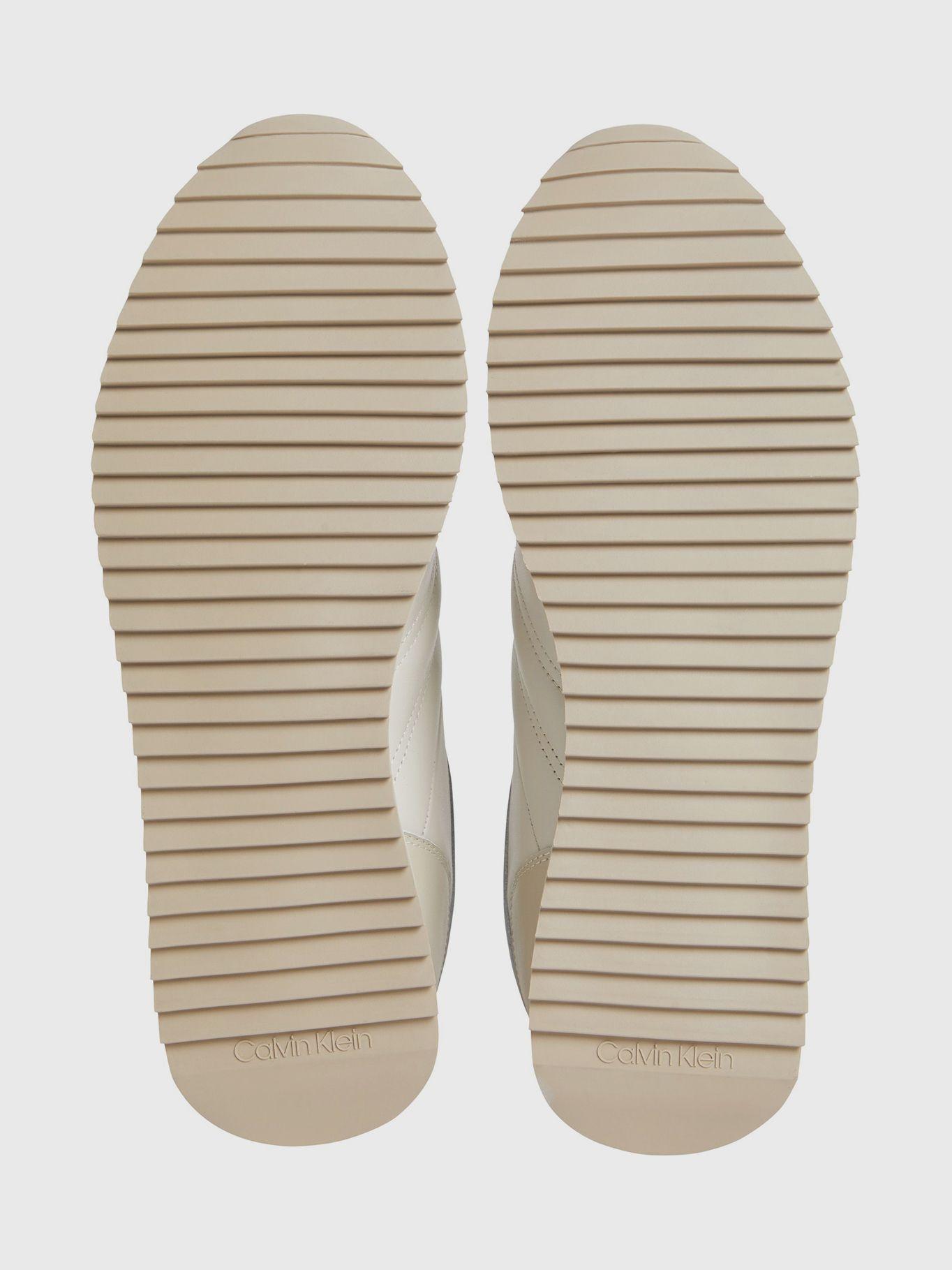 Zapatilla de Cuero Low Top Lace Up Crema Calvin Klein-3