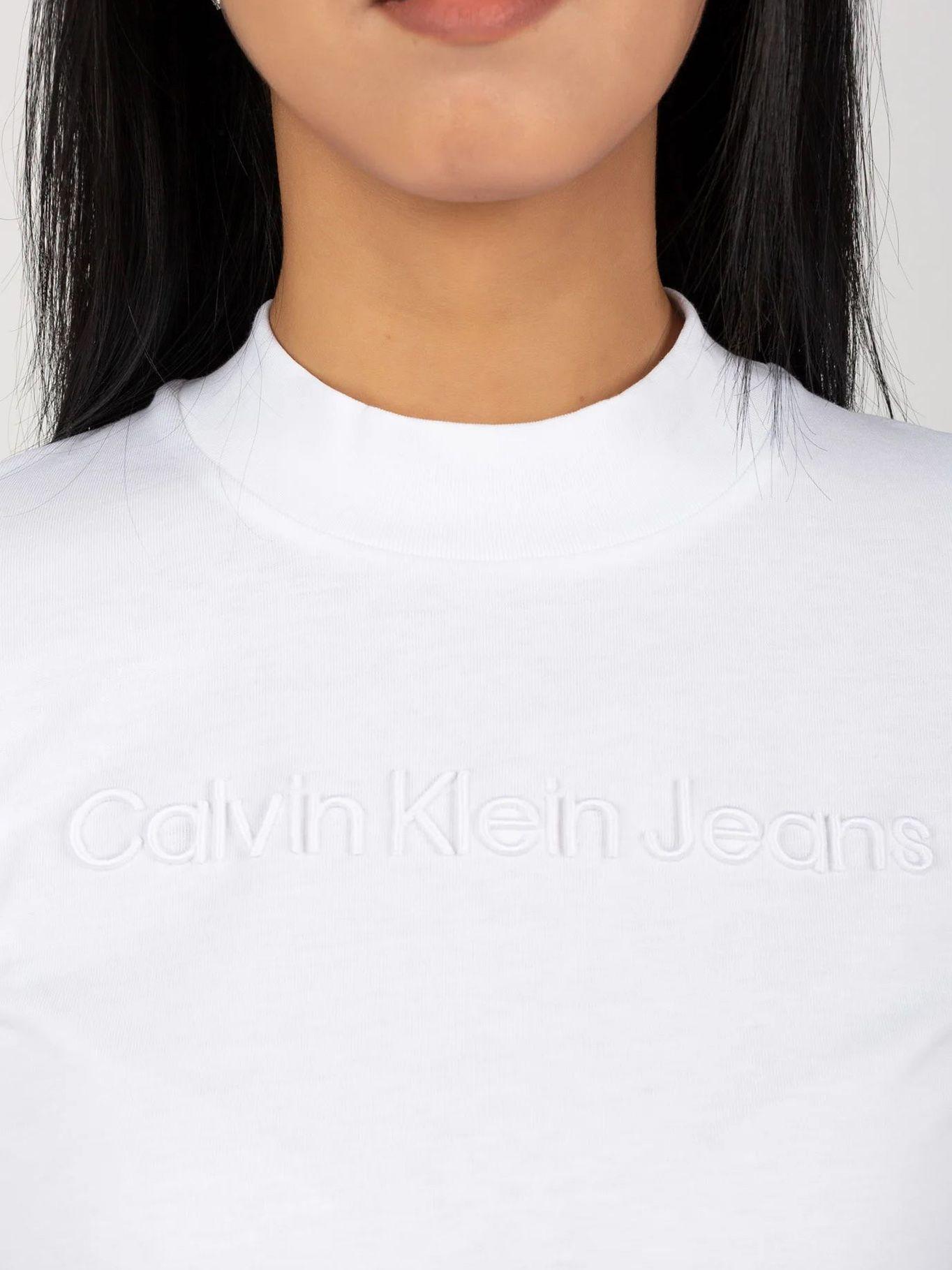 Polera Raised Embroidery Blanco Calvin Klein-4