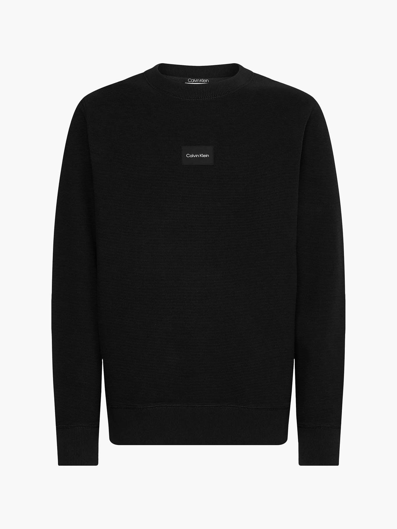 Polerón Textured Grid Negro Calvin Klein-4