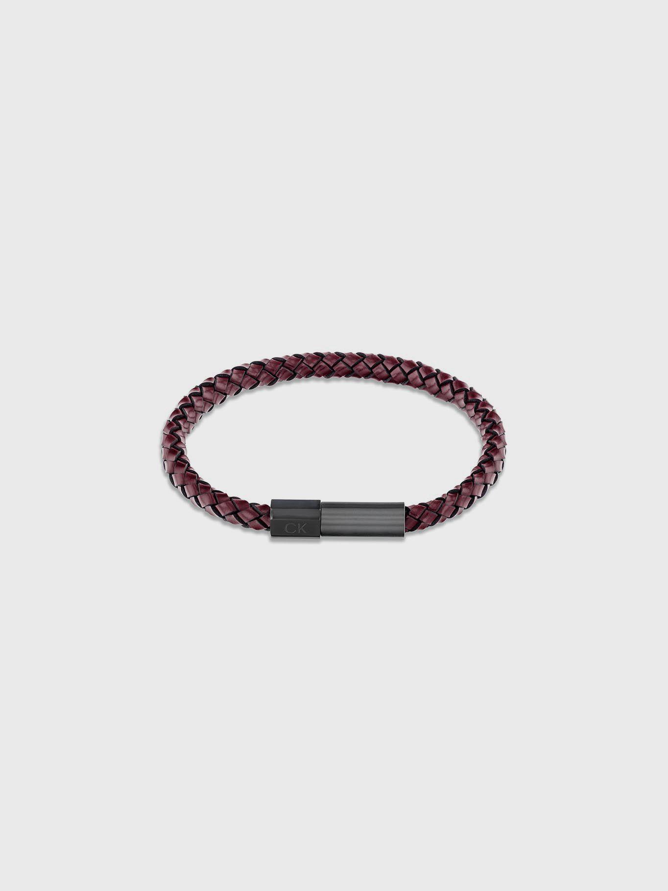 Pulsera de Cuero Braided Café Calvin Klein-0