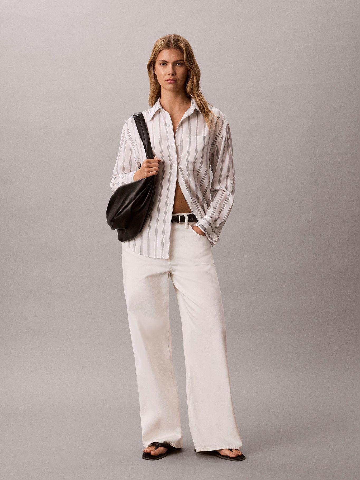 Jeans Baggy de Talle Bajo Blanco Calvin Klein-0