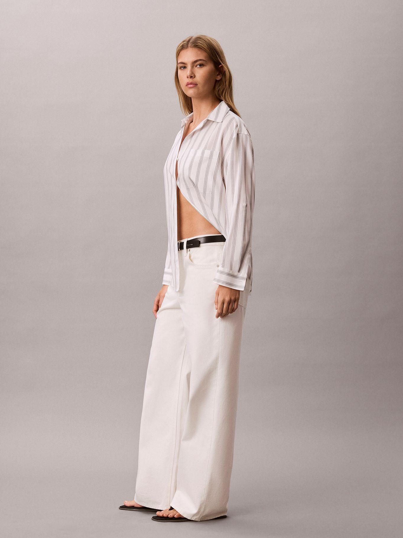 Jeans Baggy de Talle Bajo Blanco Calvin Klein-3