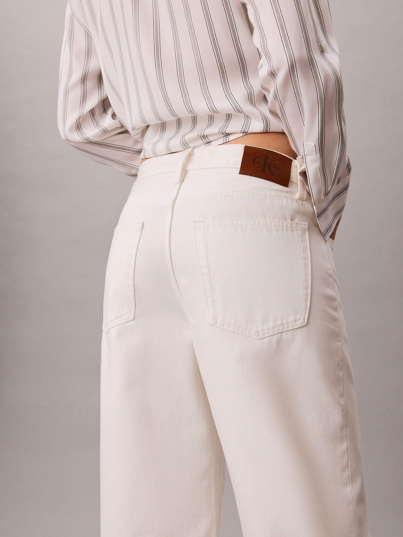 Jeans Baggy de Talle Bajo Blanco Calvin Klein-4