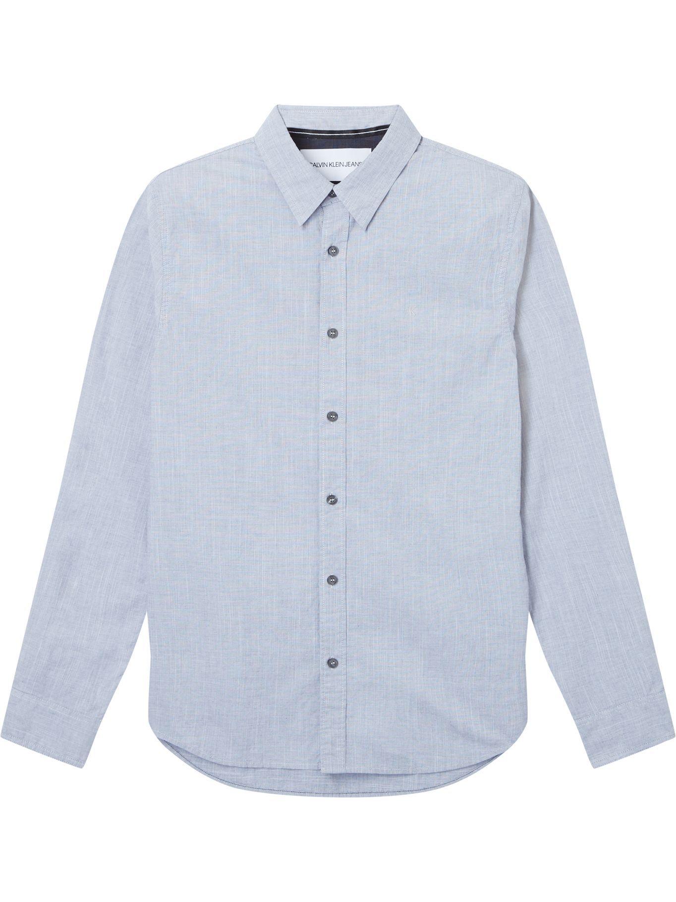 Camisa Structured Azul Calvin Klein-0