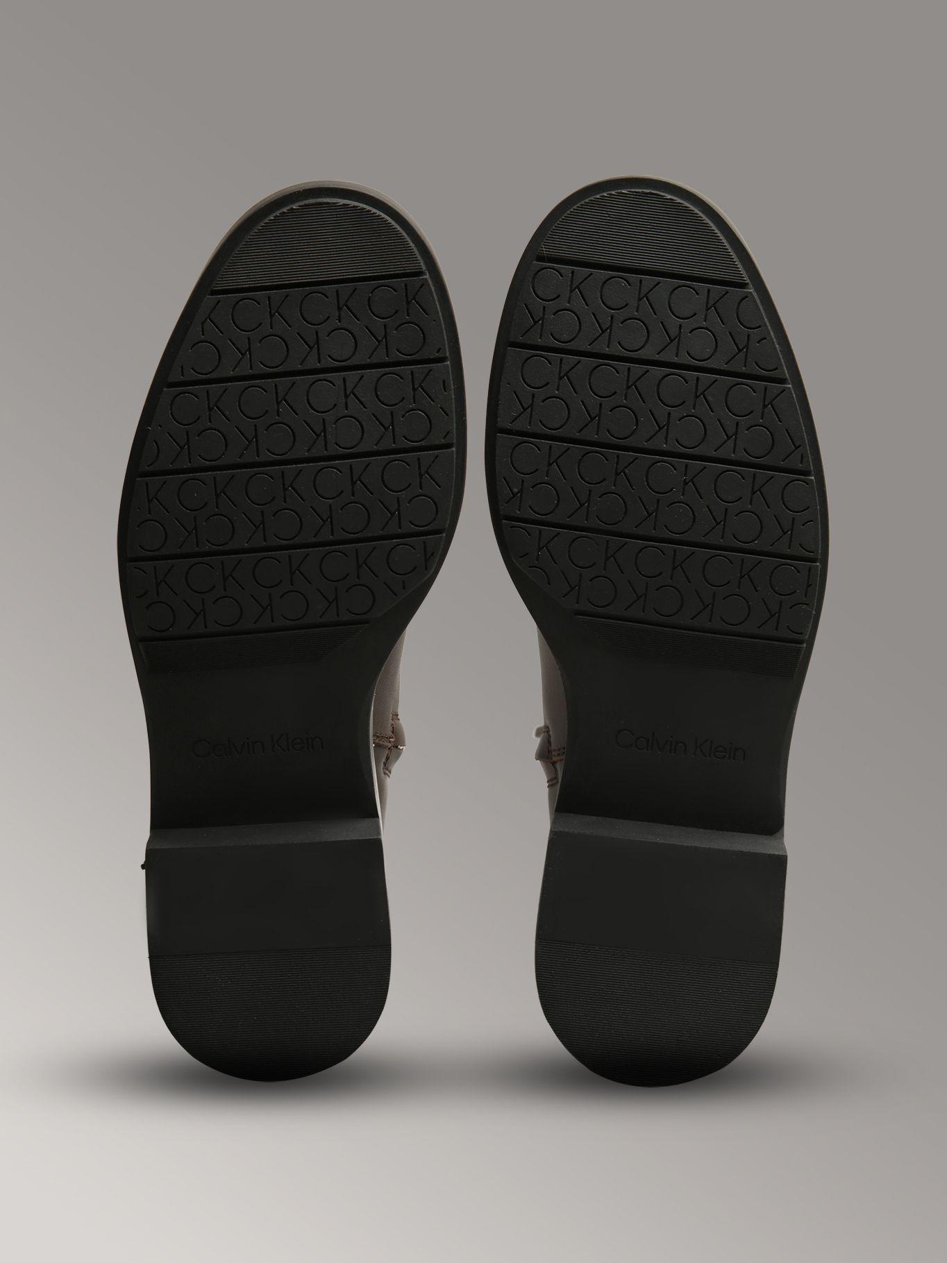 Botas Flat Ankle Mix Café Calvin Klein-3