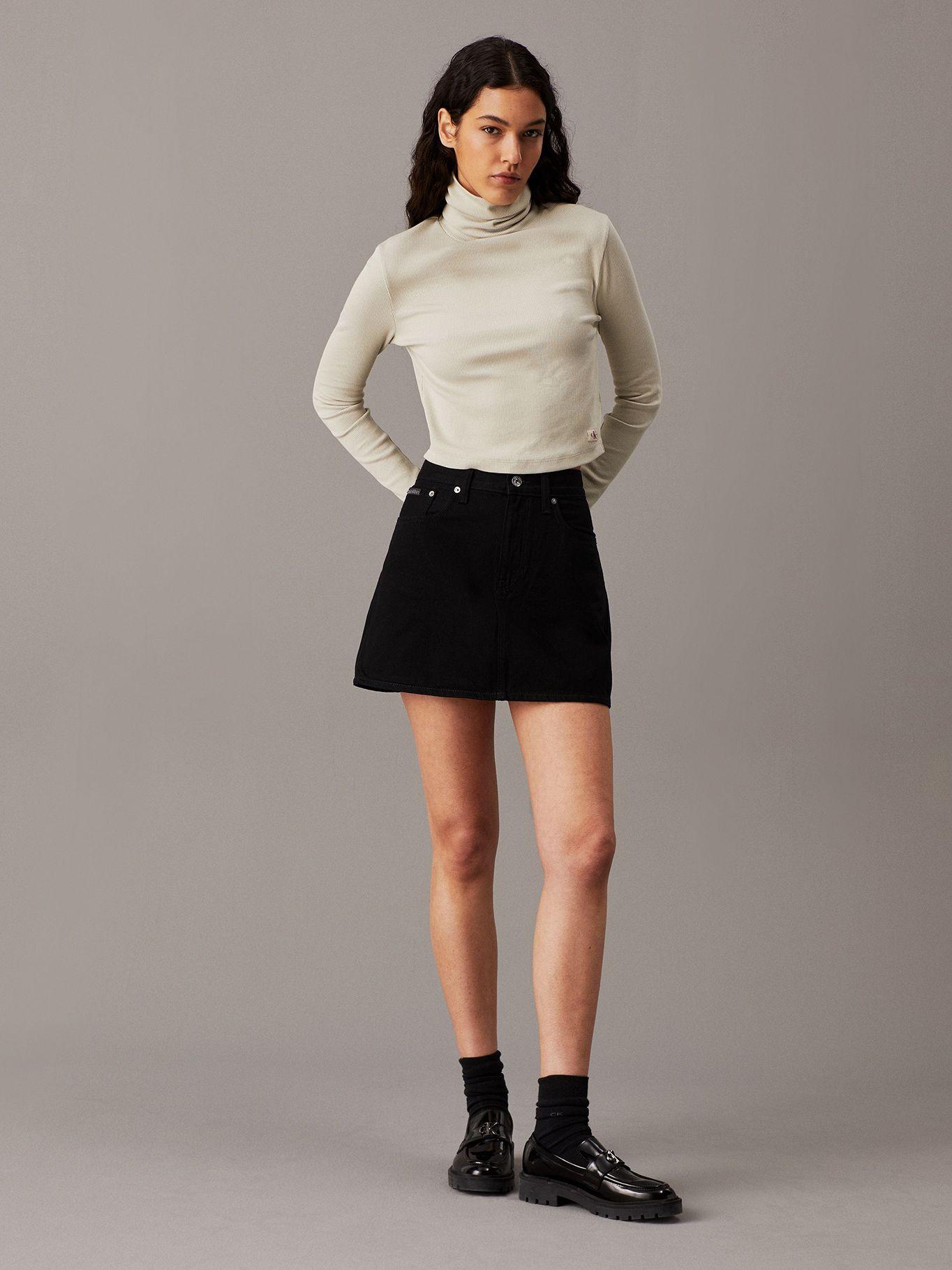 Polera LS Woven Label Crema Calvin Klein-1