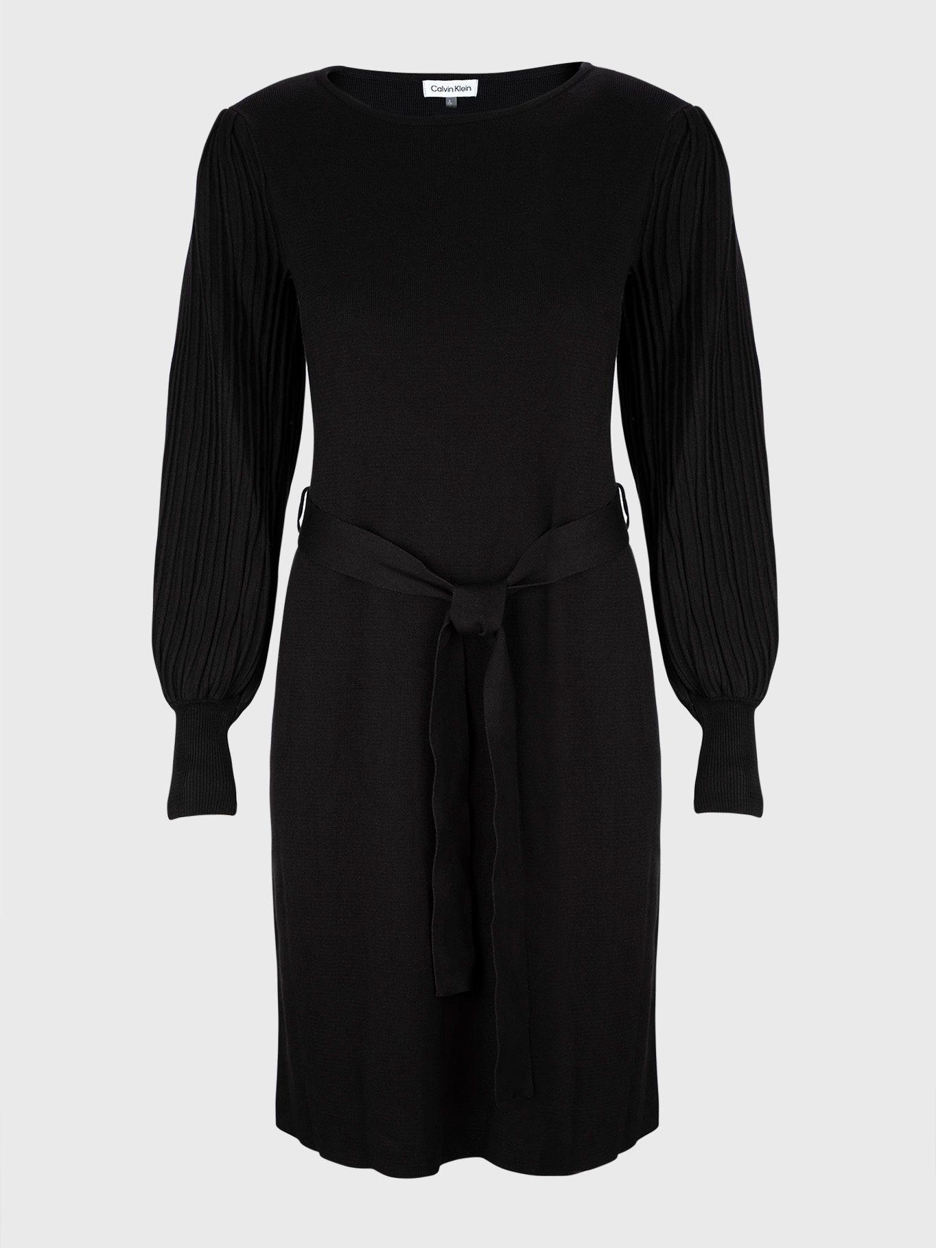 Vestido Suéter Negro Calvin Klein-1