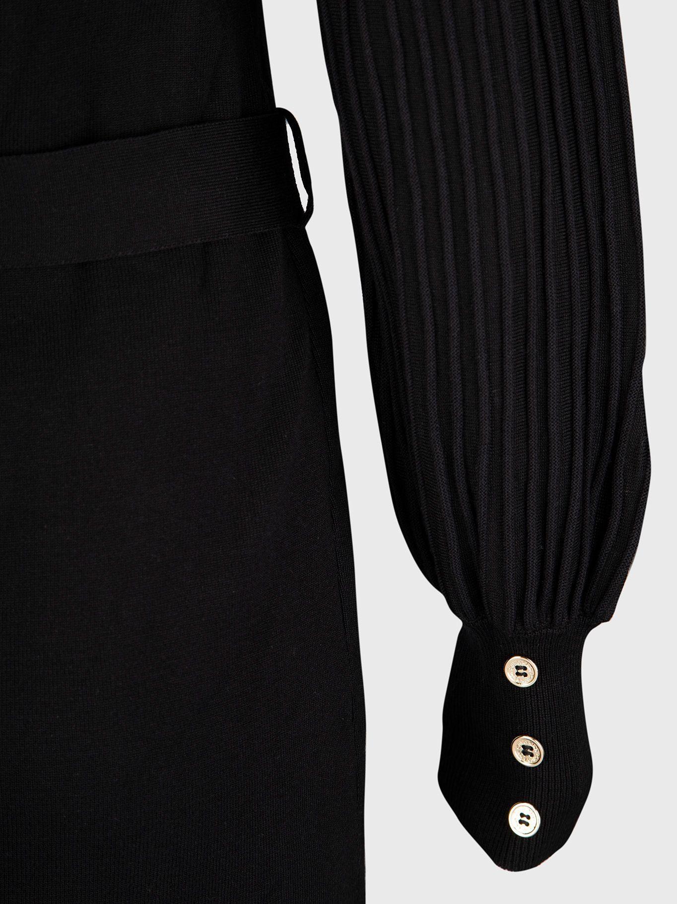 Vestido Suéter Negro Calvin Klein-4