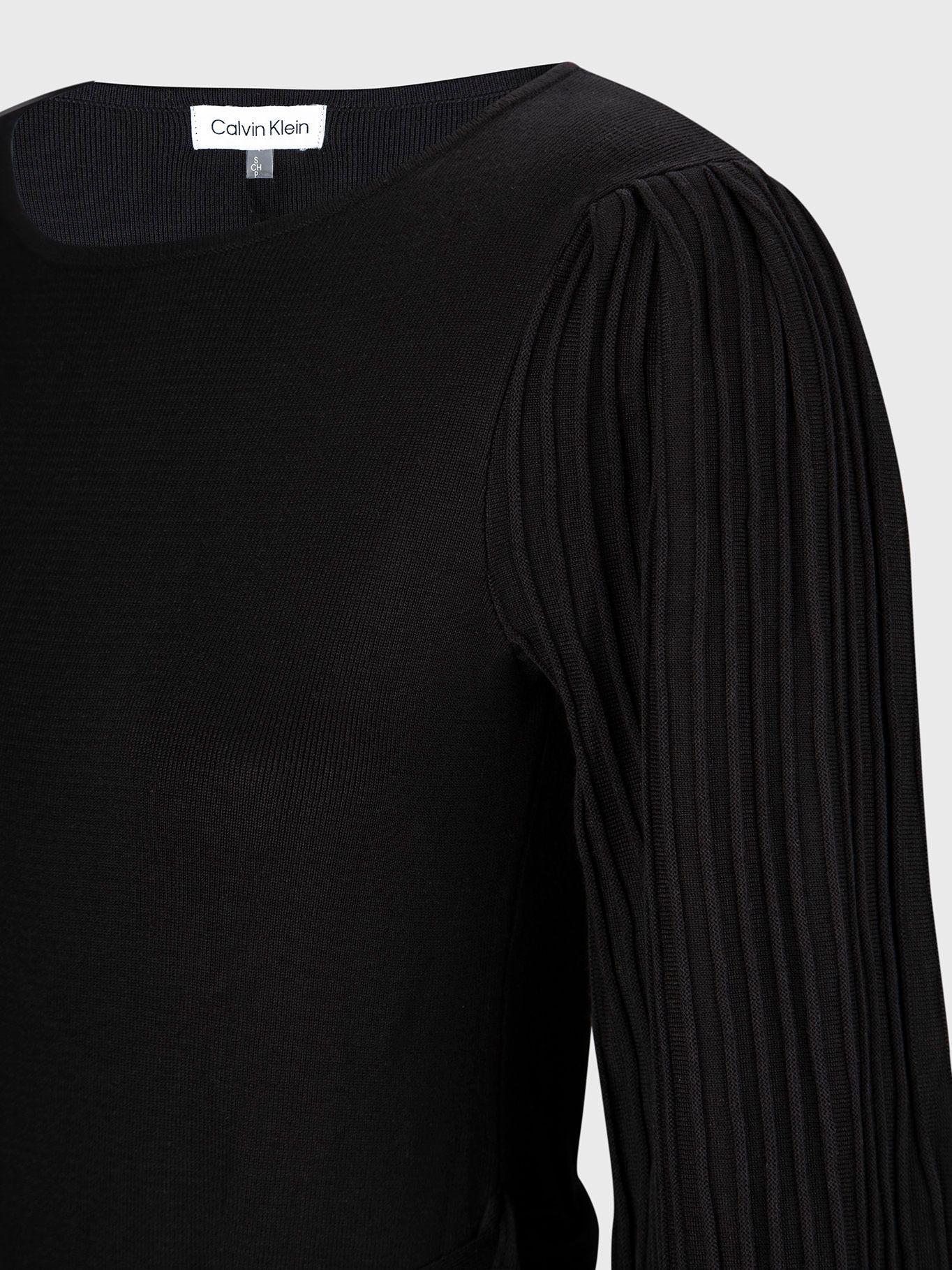 Vestido Suéter Negro Calvin Klein-3