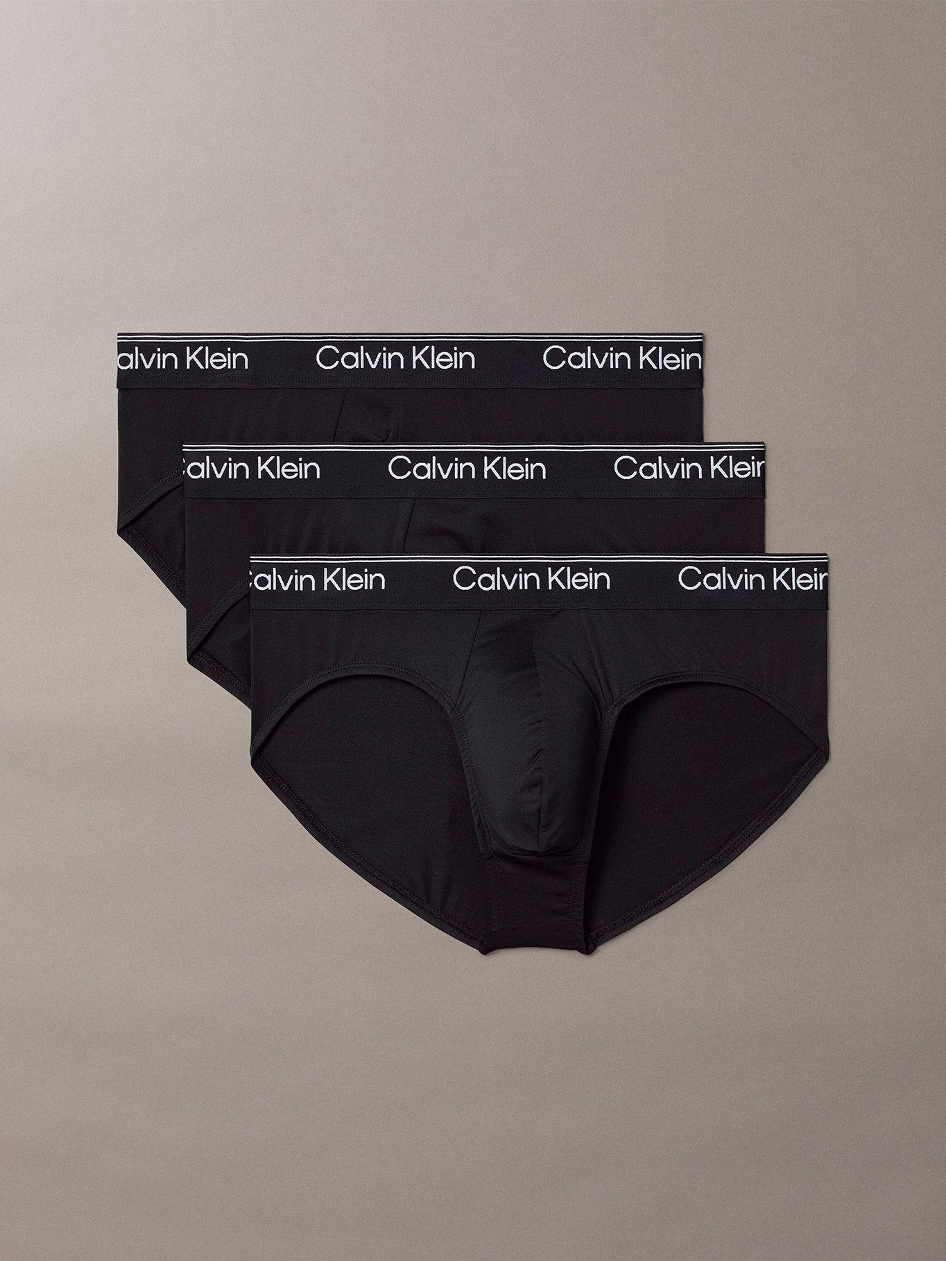 Pack De 3 Slips Microfibre Stretch Negro Calvin Klein-0