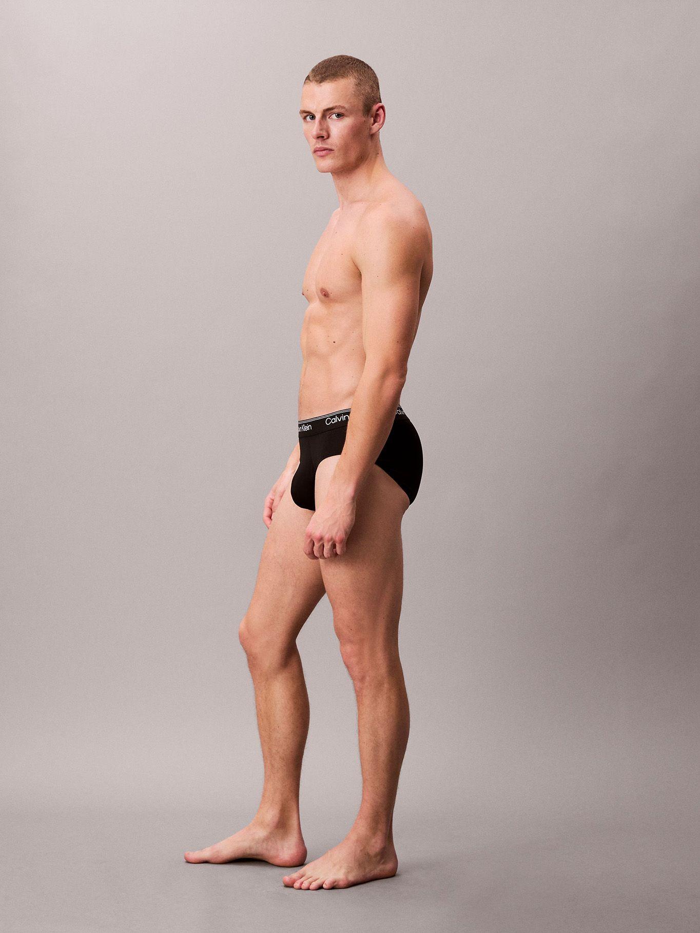 Pack De 3 Slips Microfibre Stretch Negro Calvin Klein-4