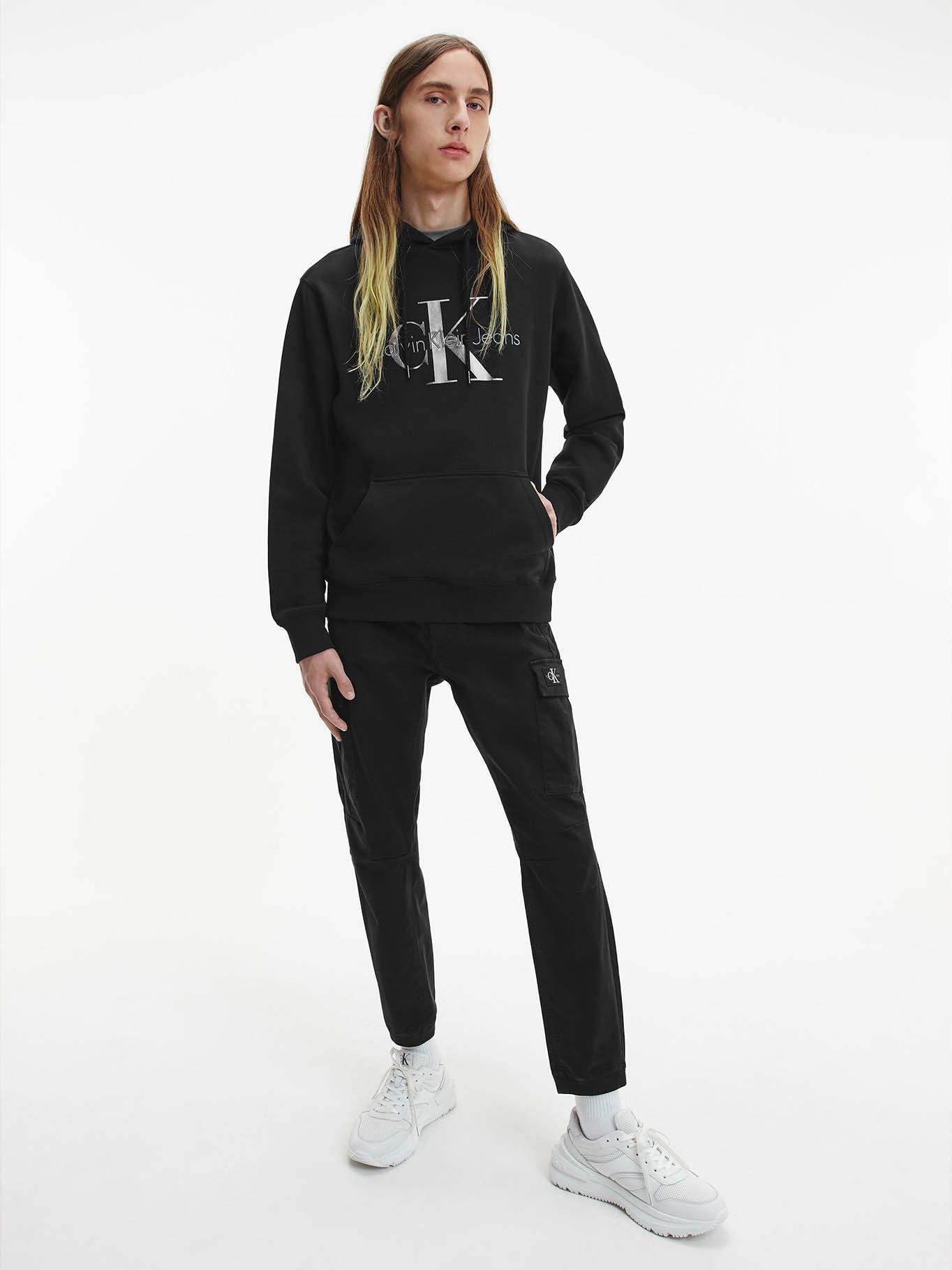 Hoodie Seasonal Monogram Negro Calvin Klein-1