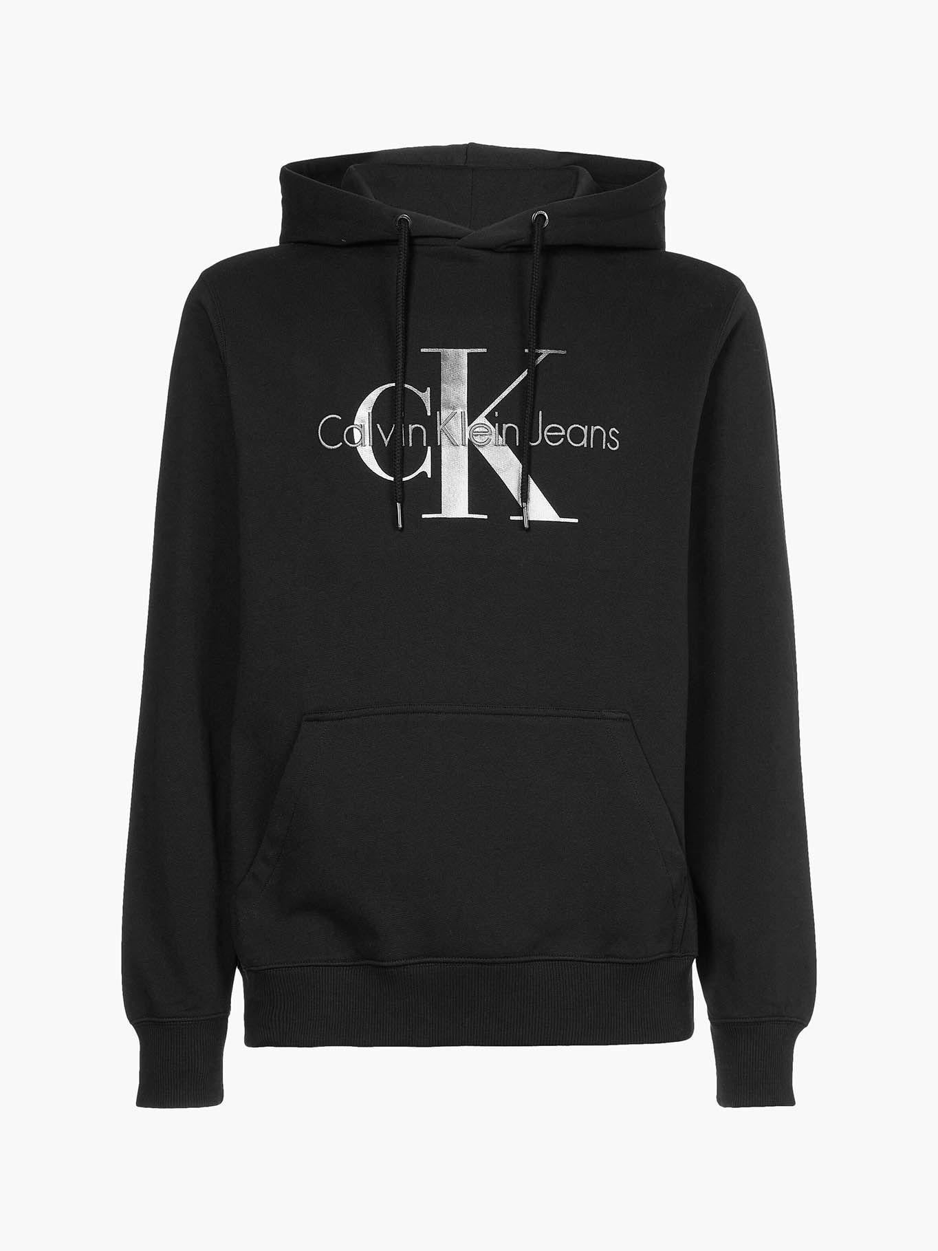 Hoodie Seasonal Monogram Negro Calvin Klein-4