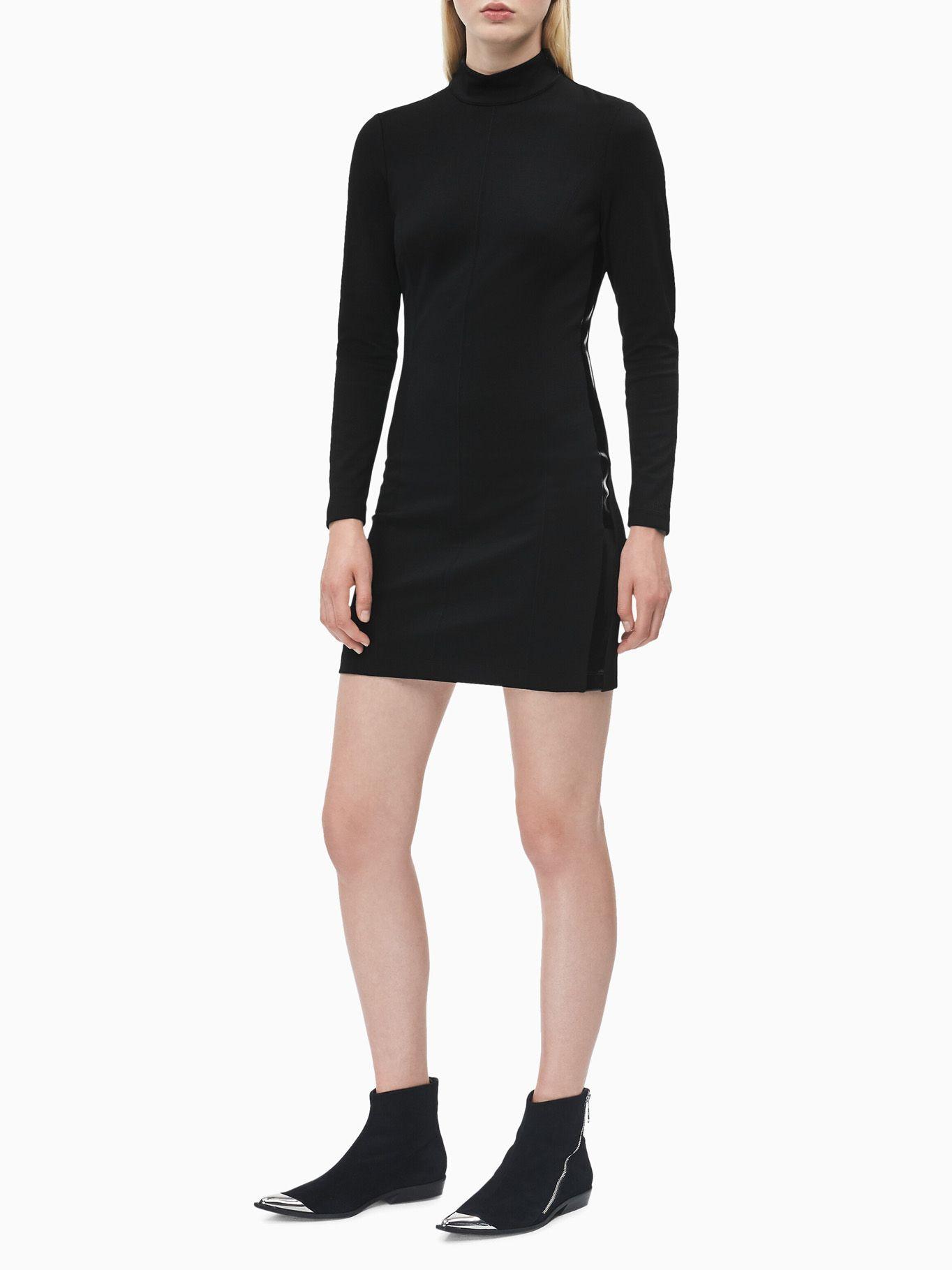 Vestido Coated Milano Negro Calvin Klein-4