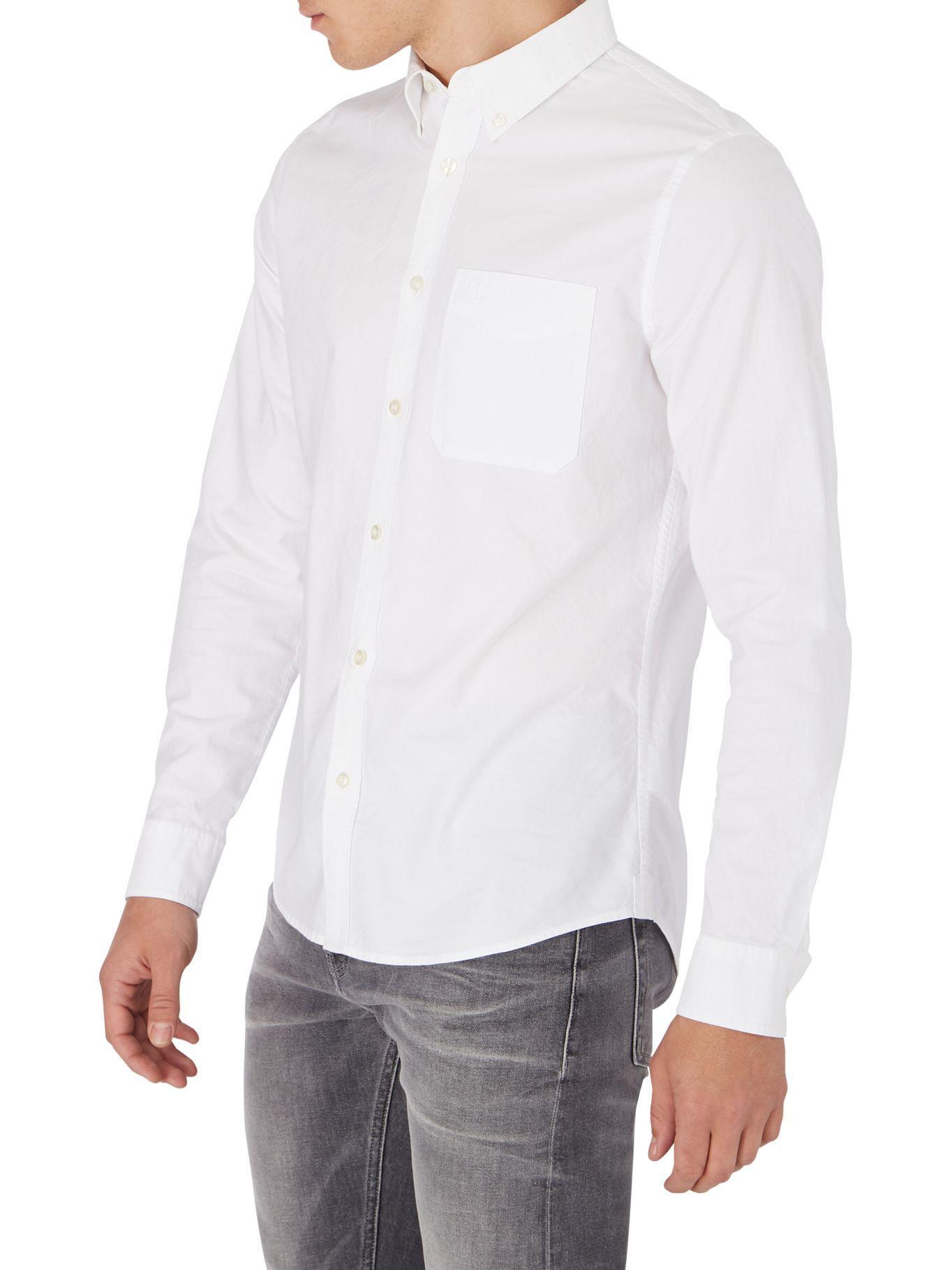 Camisa Oxford Solid Blanco Calvin Klein-2