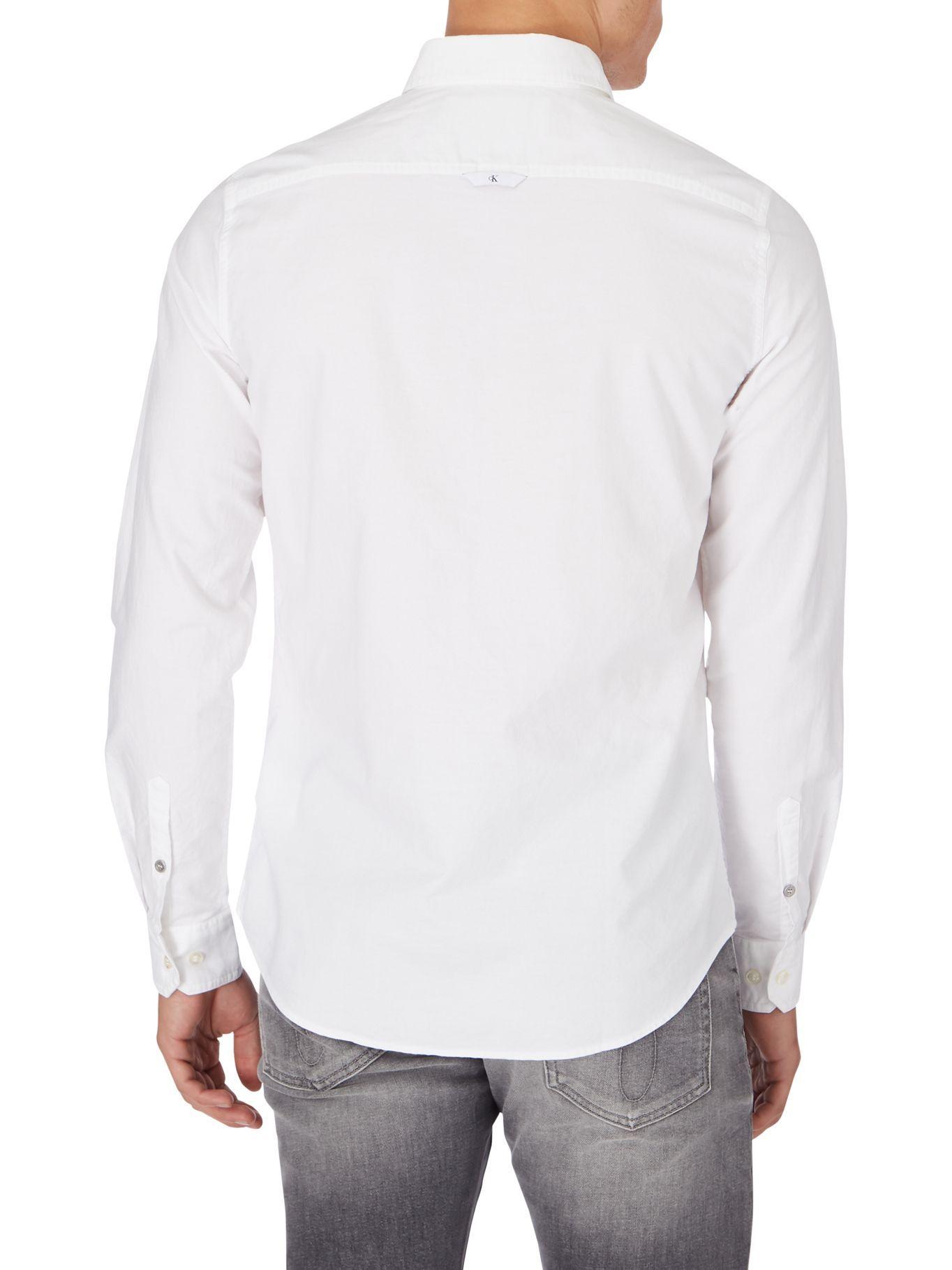 Camisa Oxford Solid Blanco Calvin Klein-1