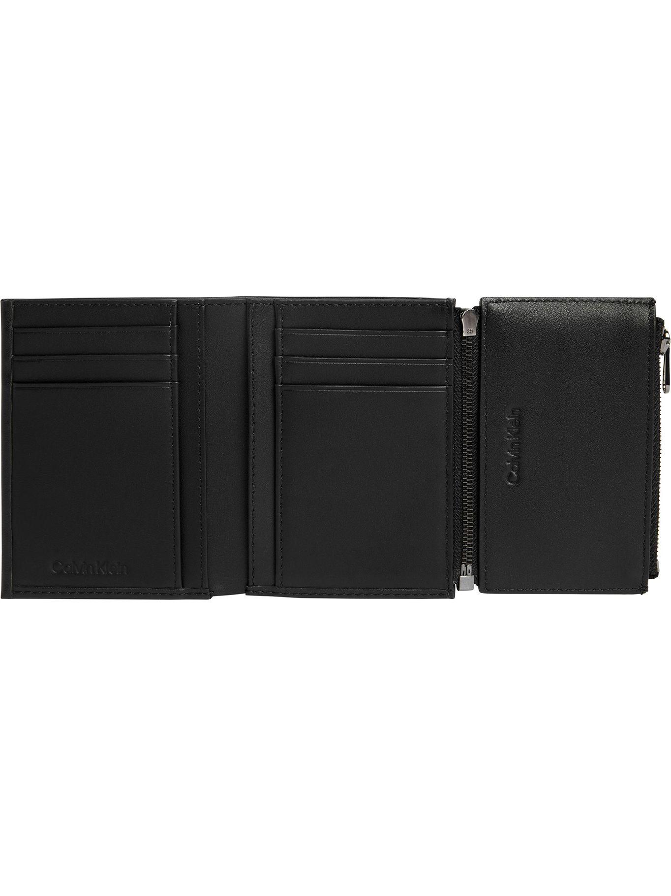 Billetera CK Concise Trifold 6CC Negro Calvin Klein-1