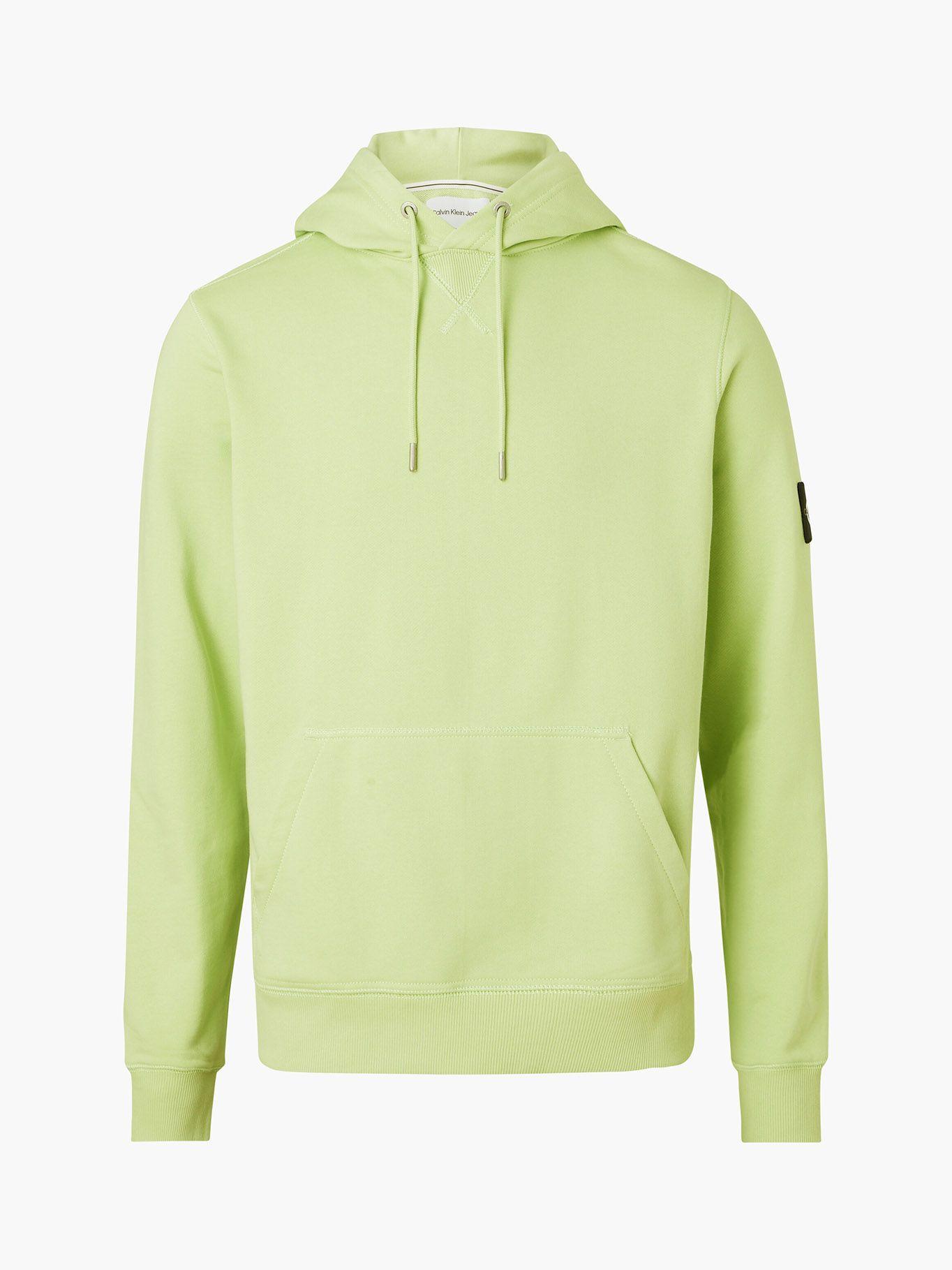 Hoodie Monogram Sleeve Verde Calvin Klein-4