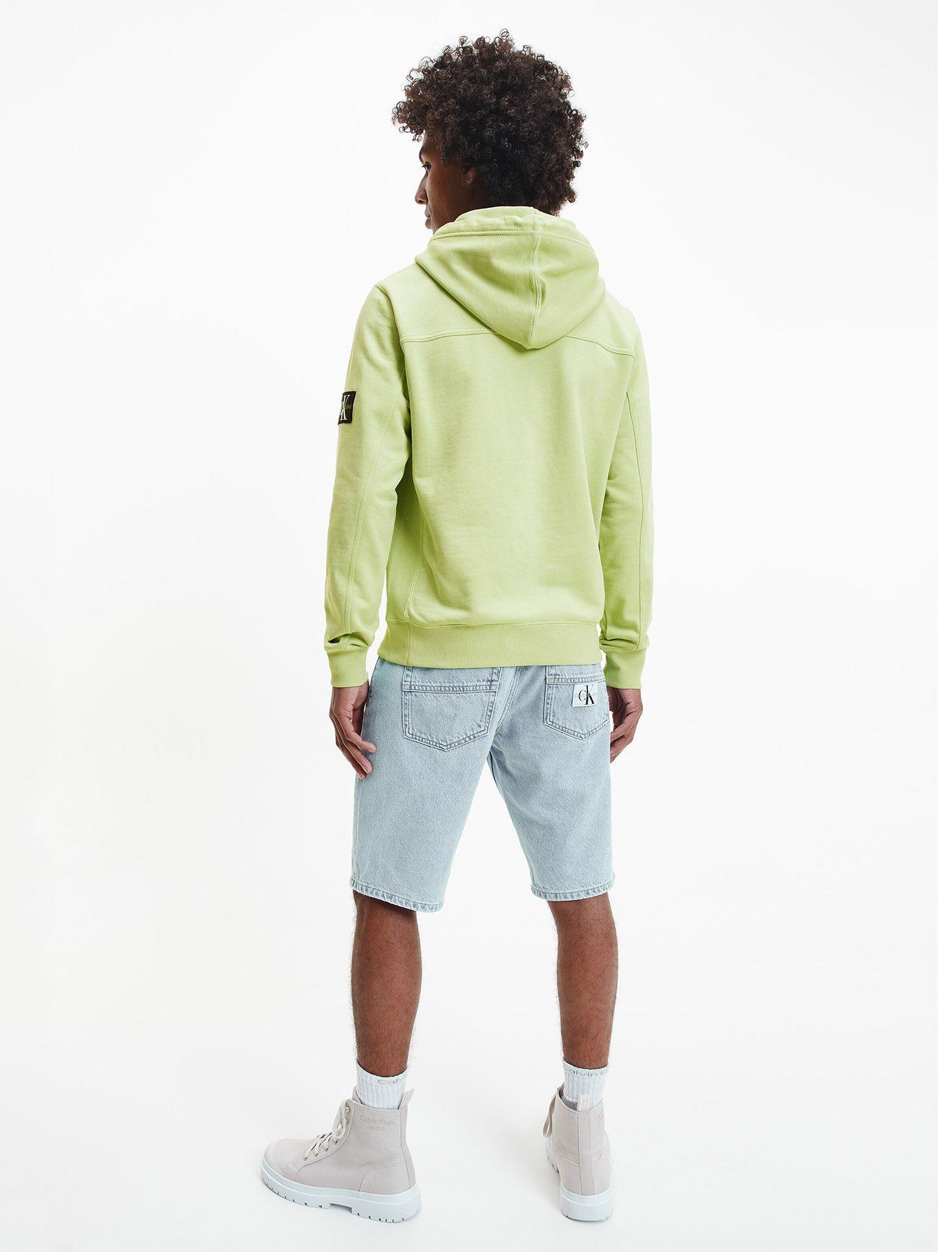 Hoodie Monogram Sleeve Verde Calvin Klein-2