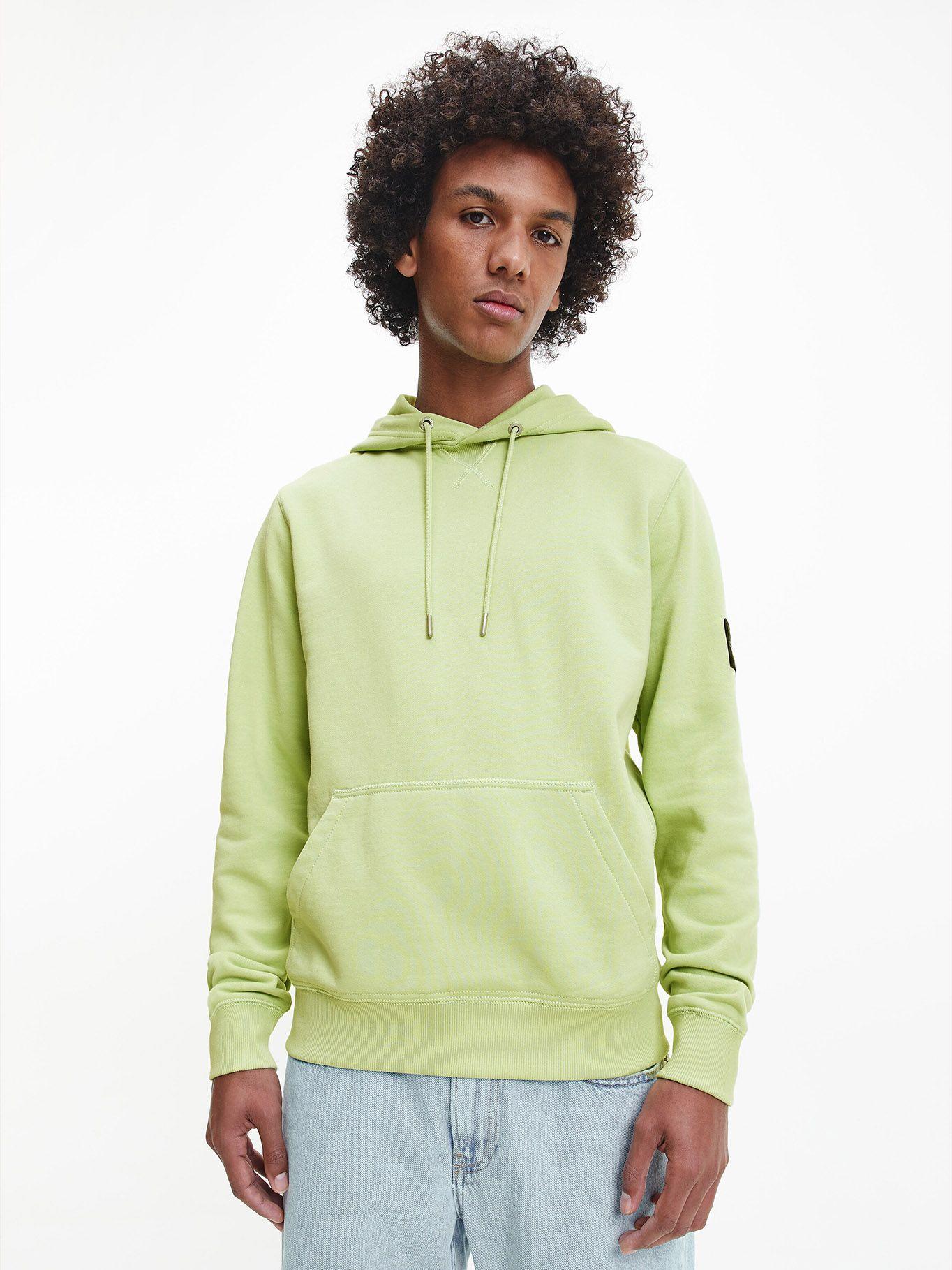 Hoodie Monogram Sleeve Verde Calvin Klein-0