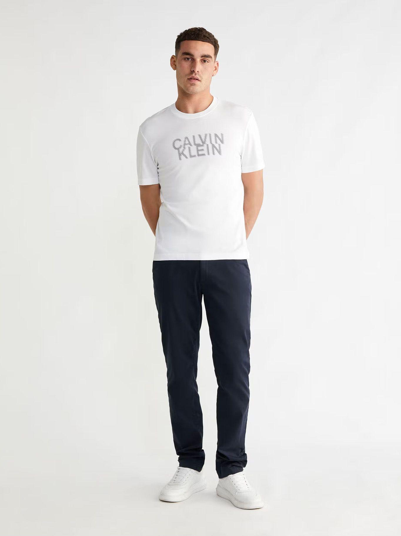 Polera Distorted Logo Blanco Calvin Klein-1