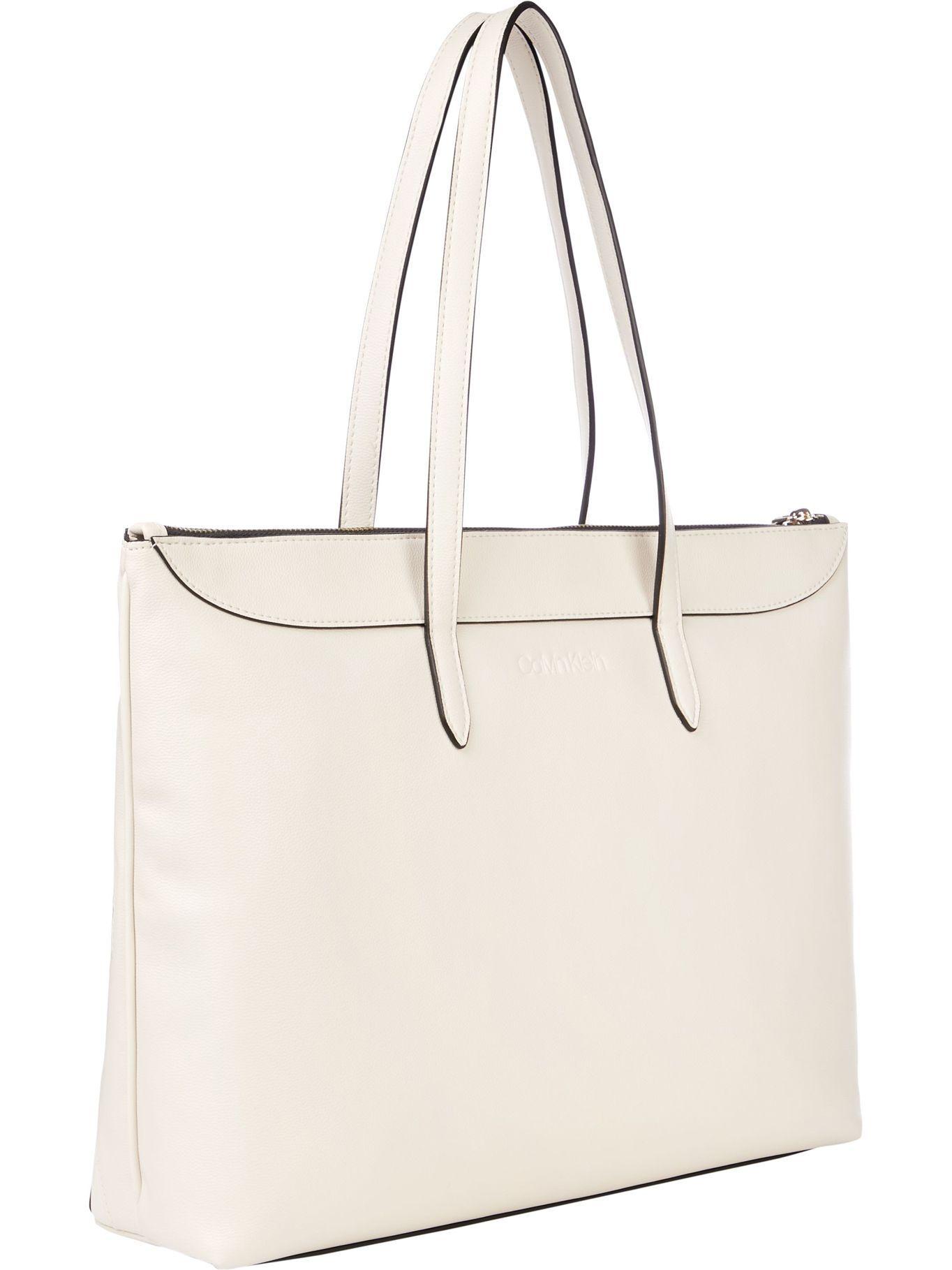 Cartera Shopper Ck Embedded Beige Calvin Klein-1