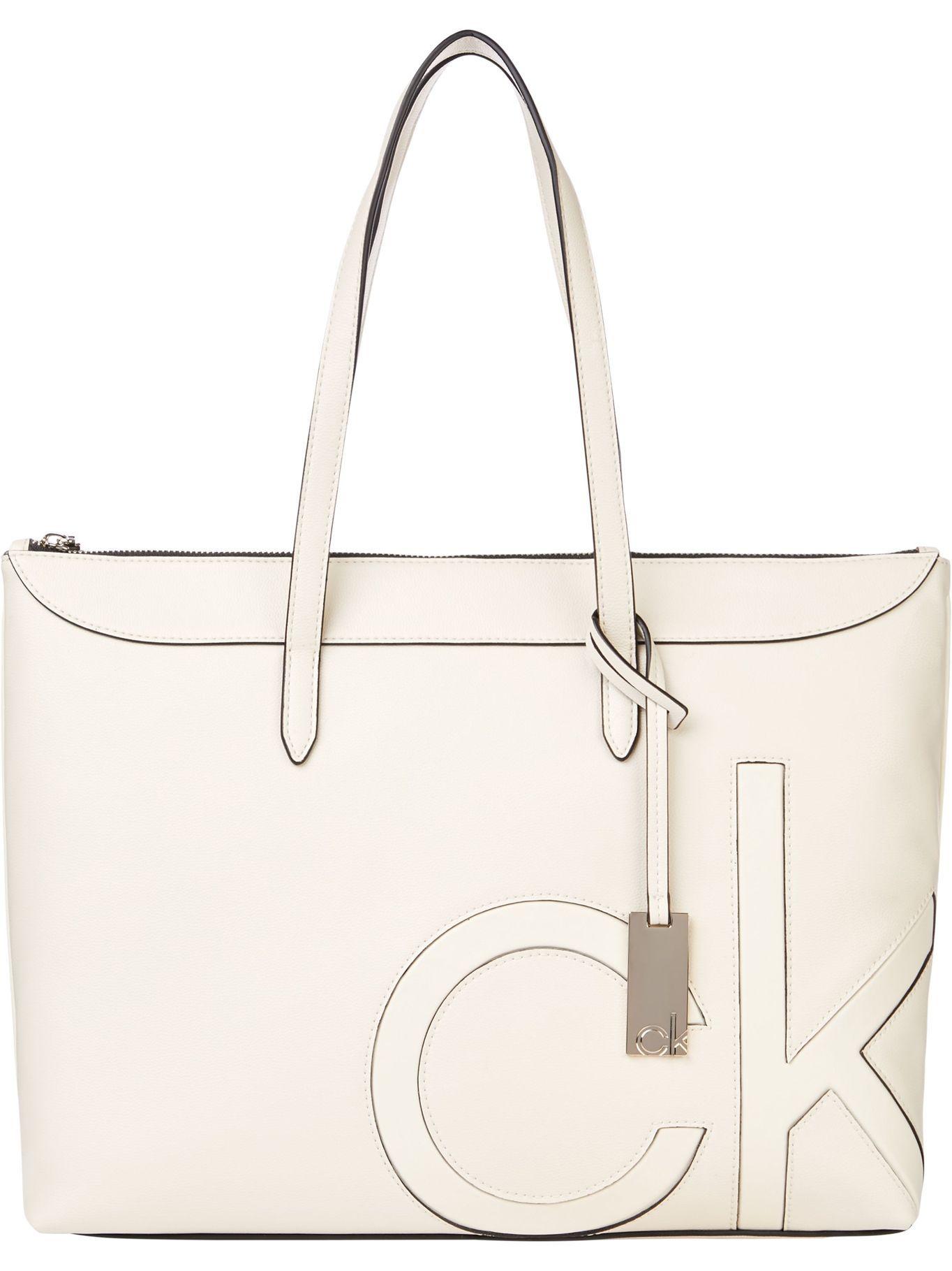 Cartera Shopper Ck Embedded Beige Calvin Klein-0