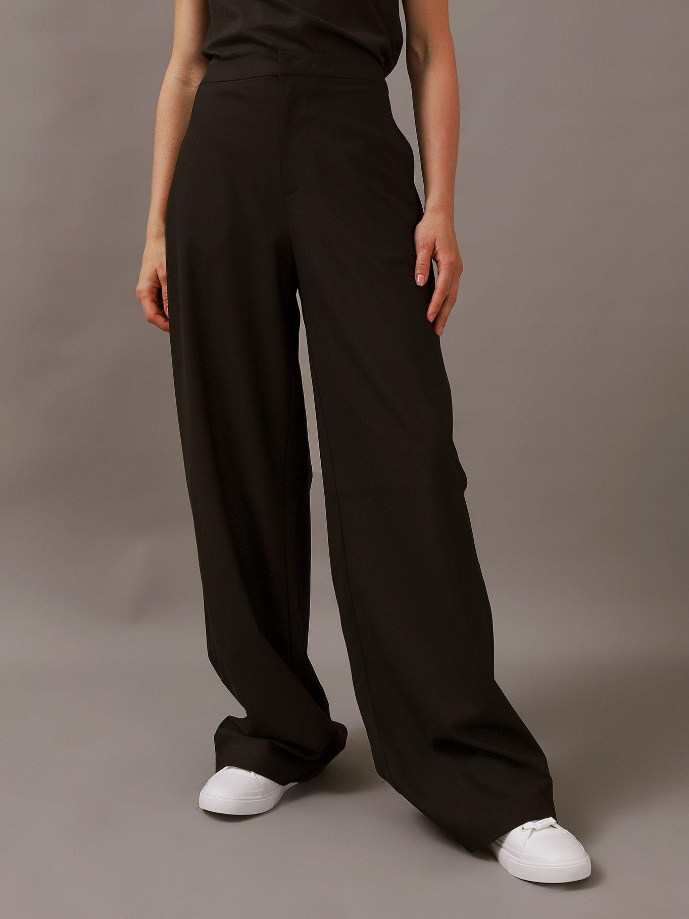 Pantalon Wide Leg Knit Negro Calvin Klein-1