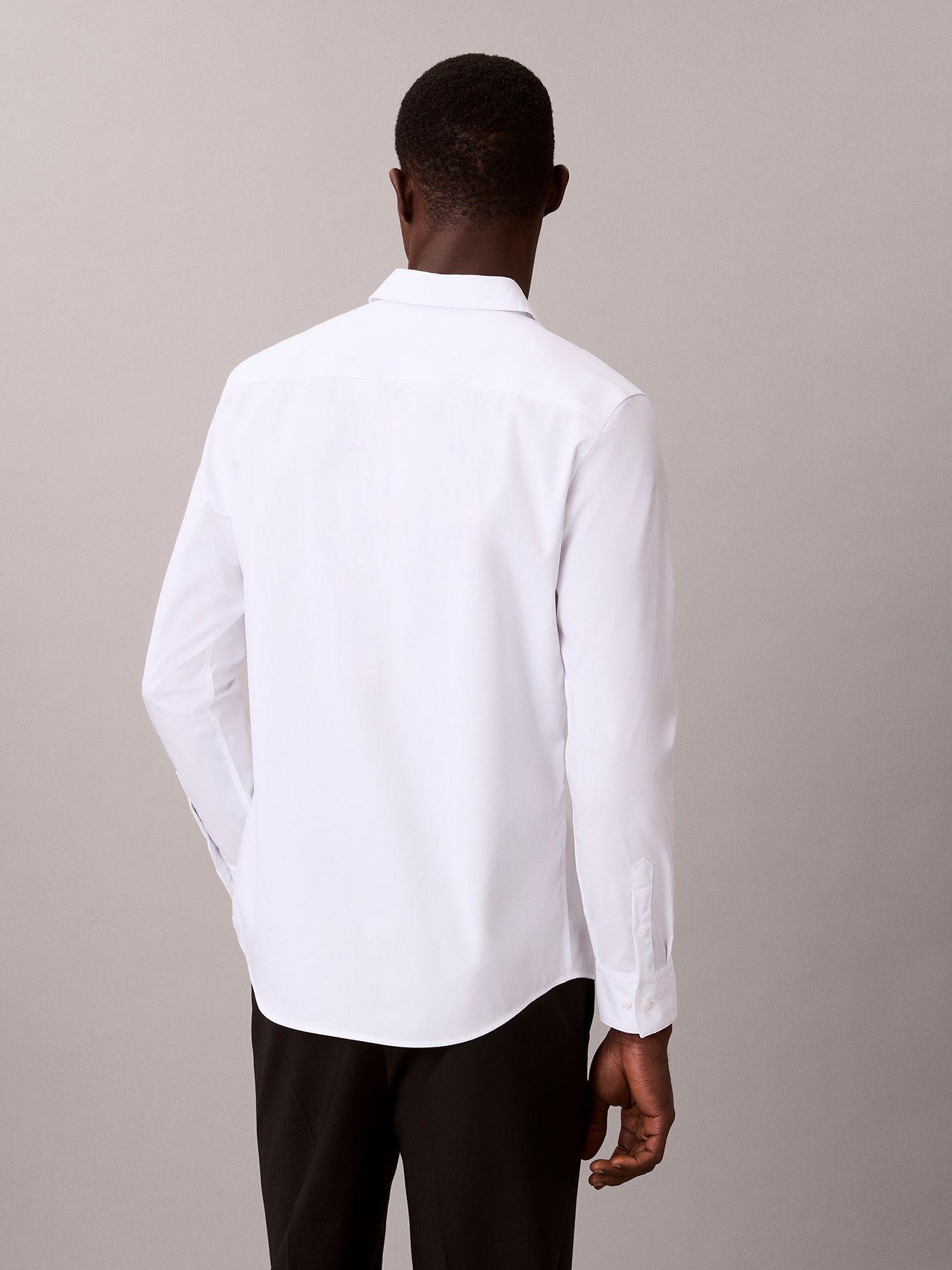Camisa Slim Stretch Algodón Supima Blanco Calvin Klein-2