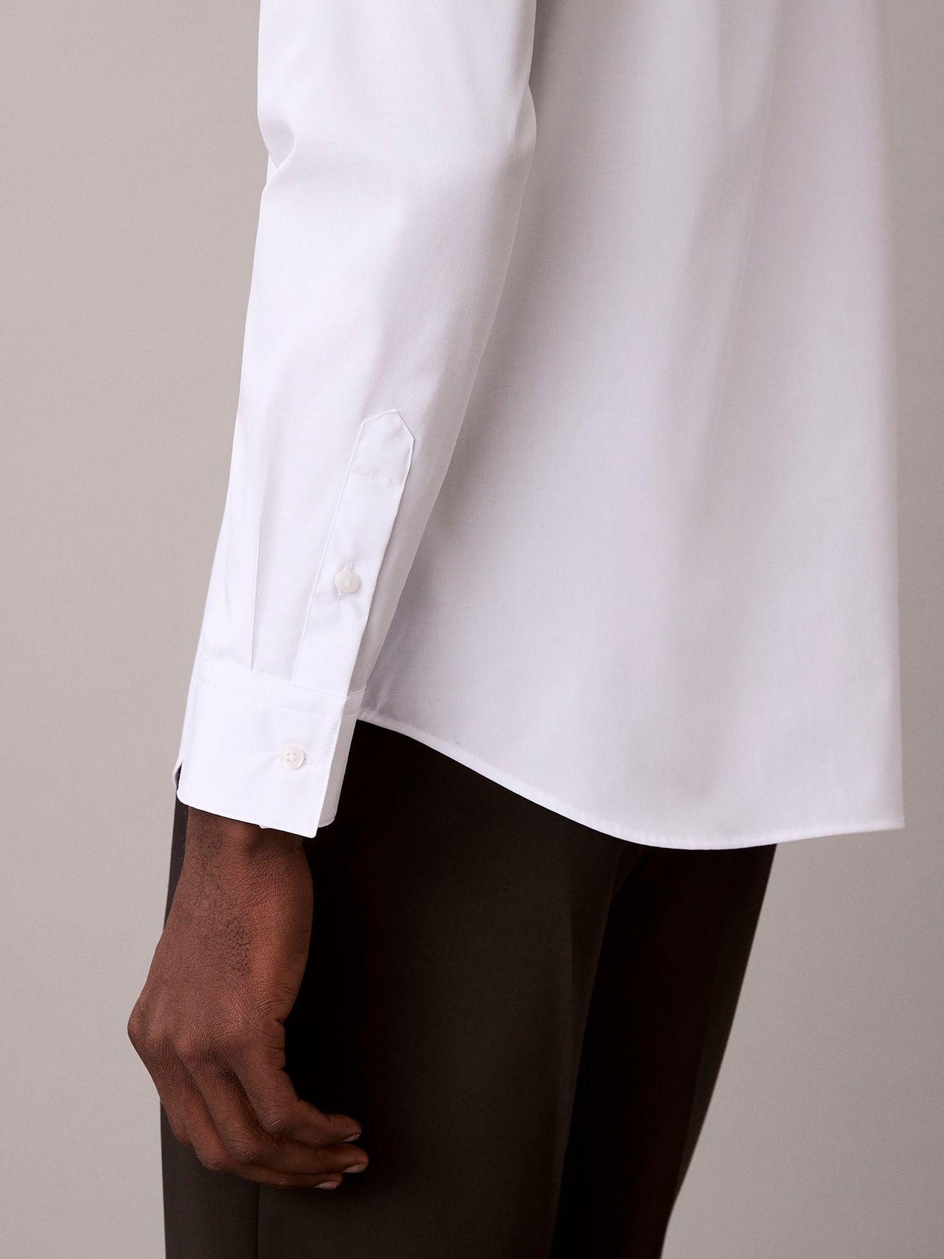 Camisa Slim Stretch Algodón Supima Blanco Calvin Klein-3