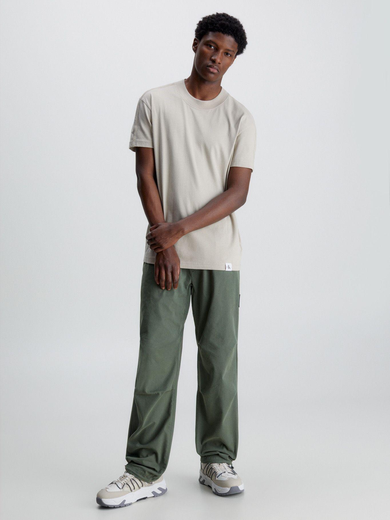 Polera Woven Tab Beige Calvin Klein-1