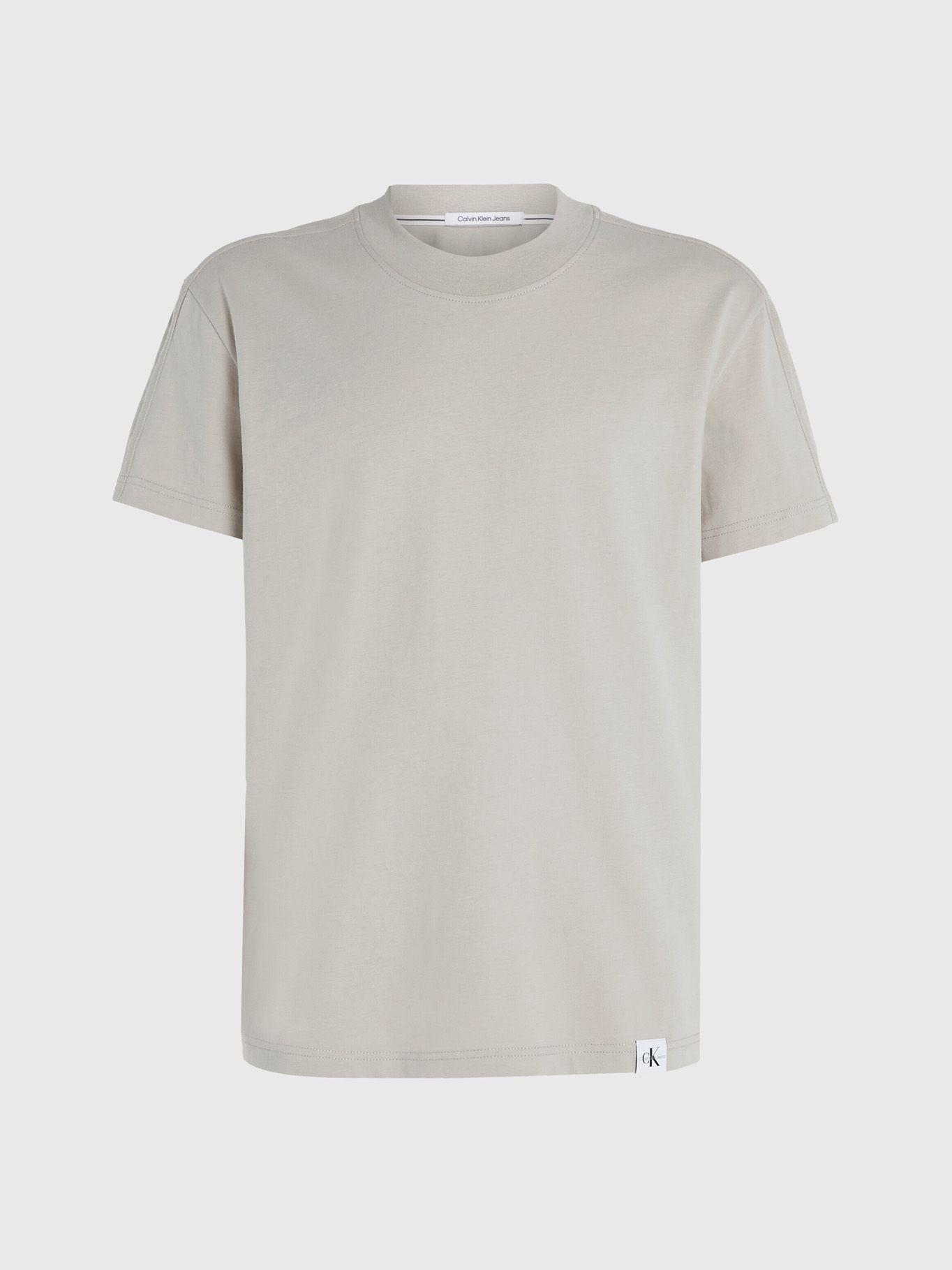 Polera Woven Tab Beige Calvin Klein-4