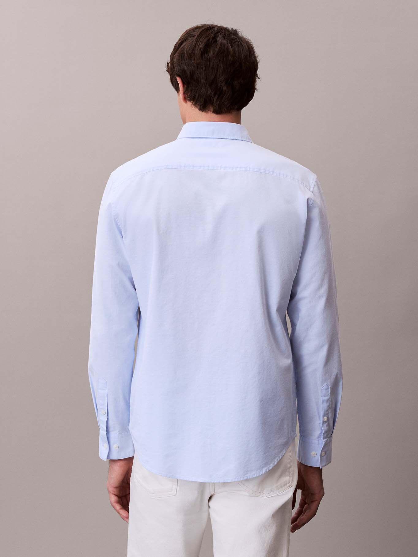 Camisa Oxford Clásica Celeste Calvin Klein-2