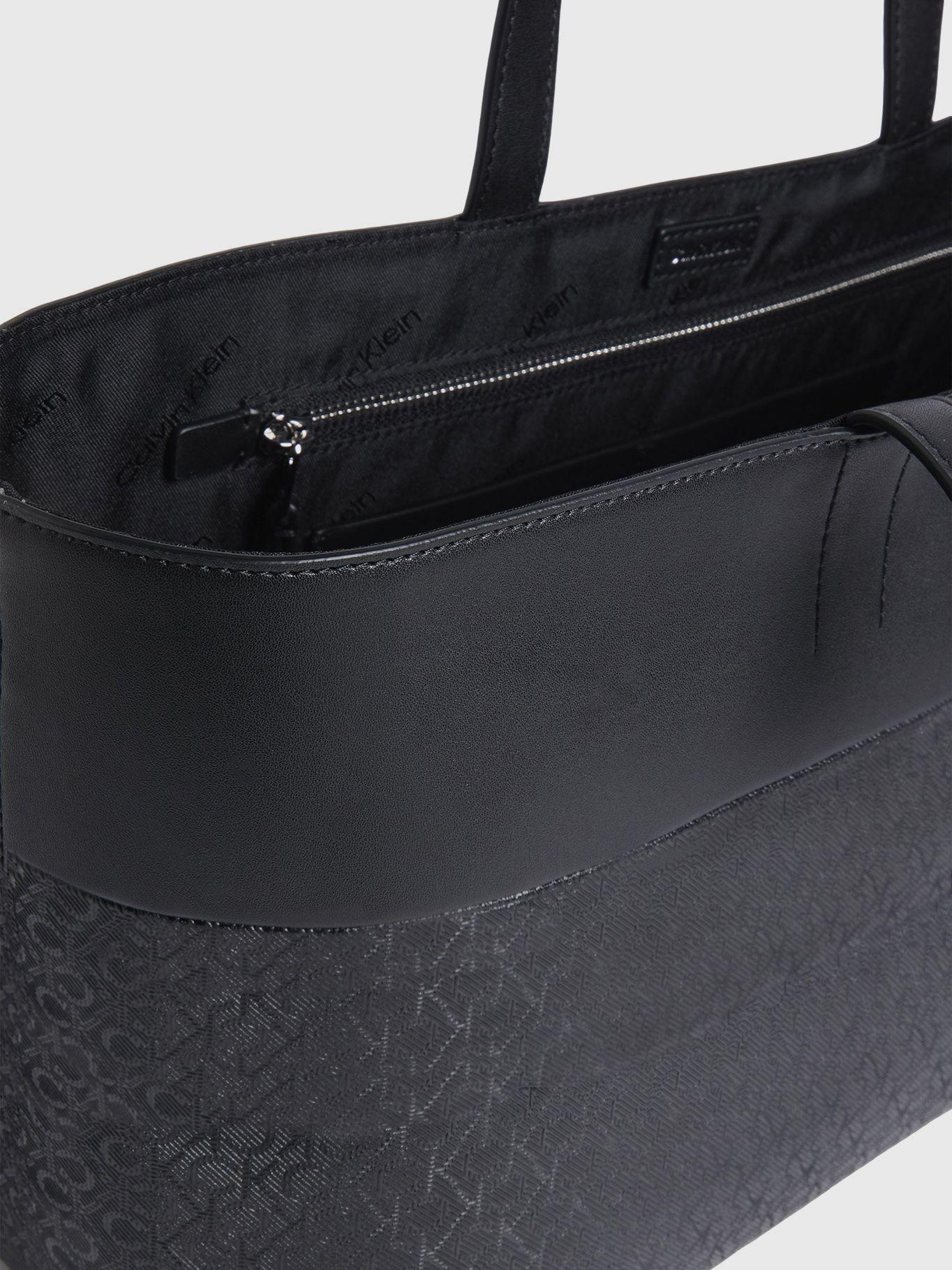 Cartera Shopper Mixmedia Negro Calvin Klein-2