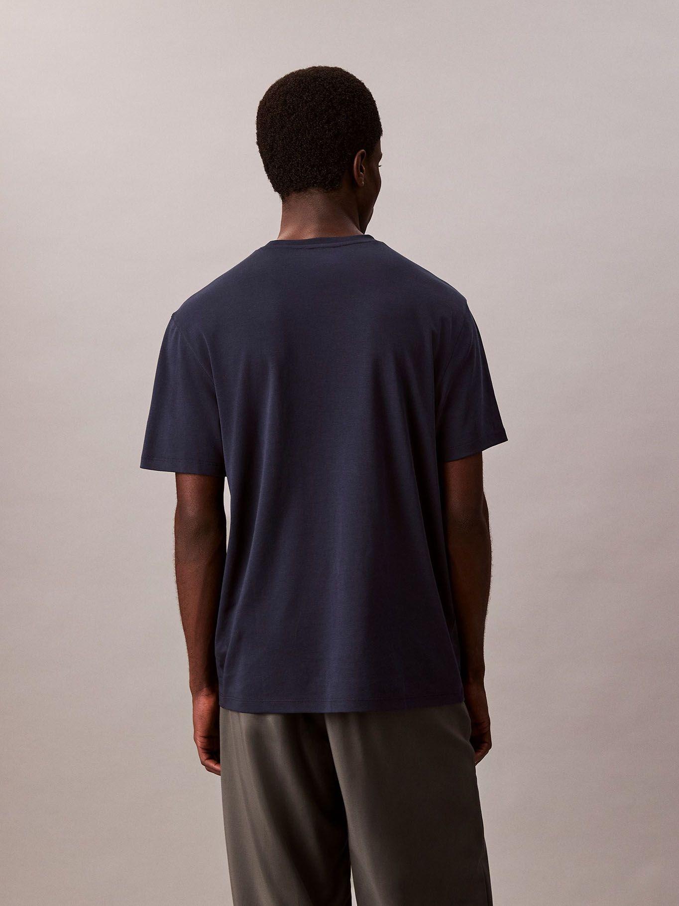 Polera de Logo Bordado Supima Azul Calvin Klein-2