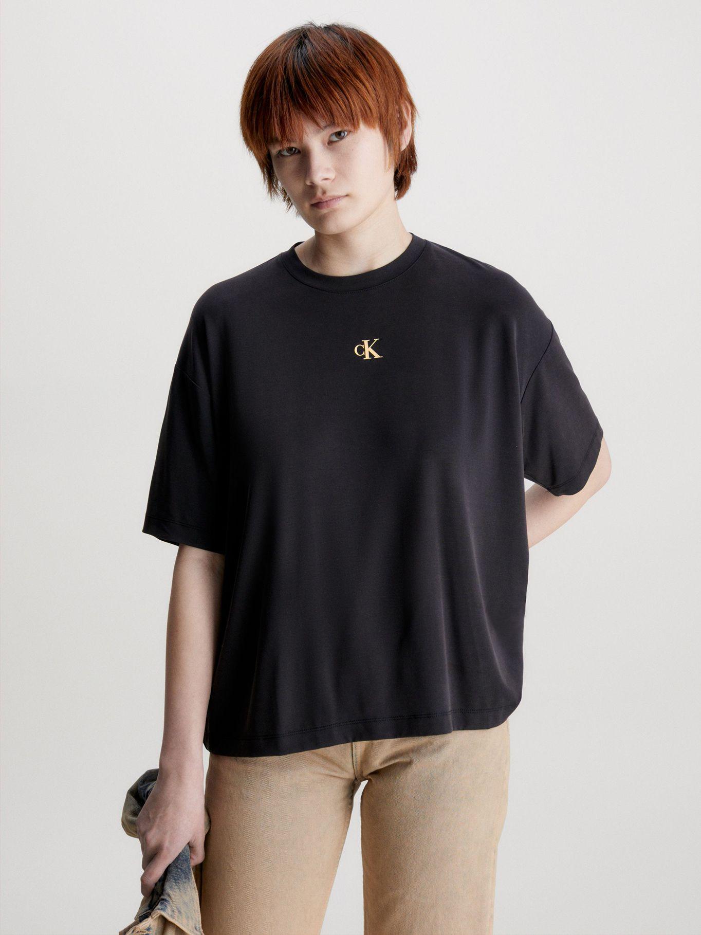 Polera Back Boyfriend  Negro Calvin Klein-0