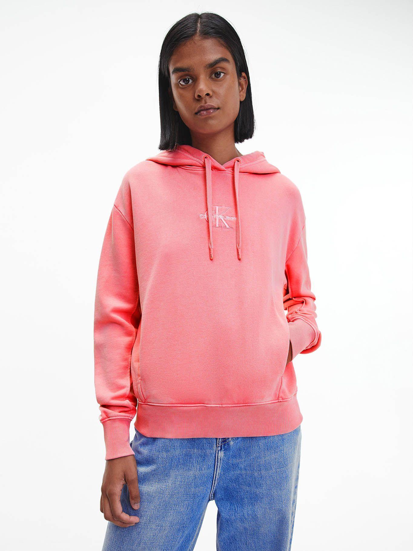 Hoodie Logo Washed Rosa Calvin Klein-0