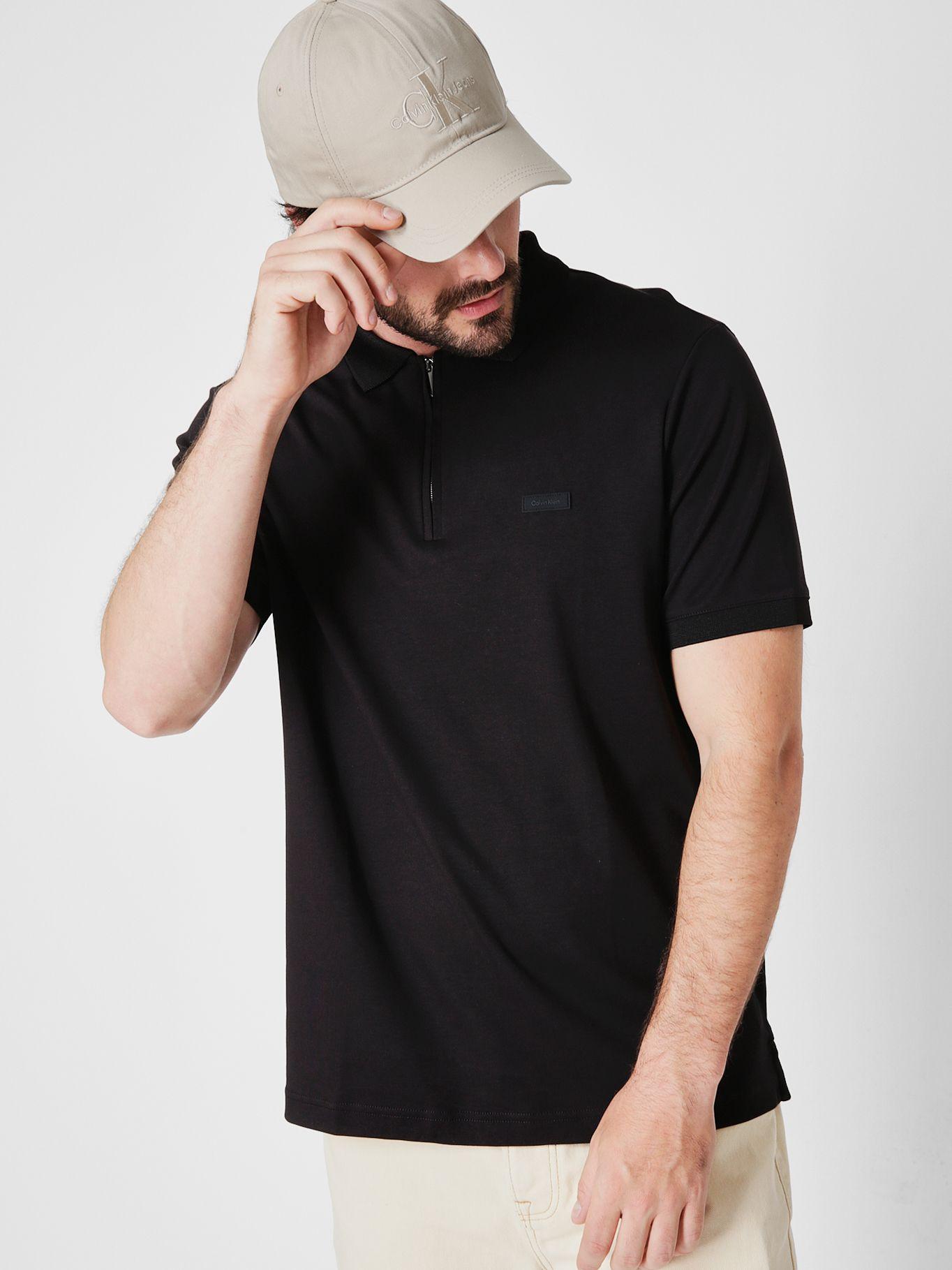 Polo Smooth Welt Zip  Negro Calvin Klein-0