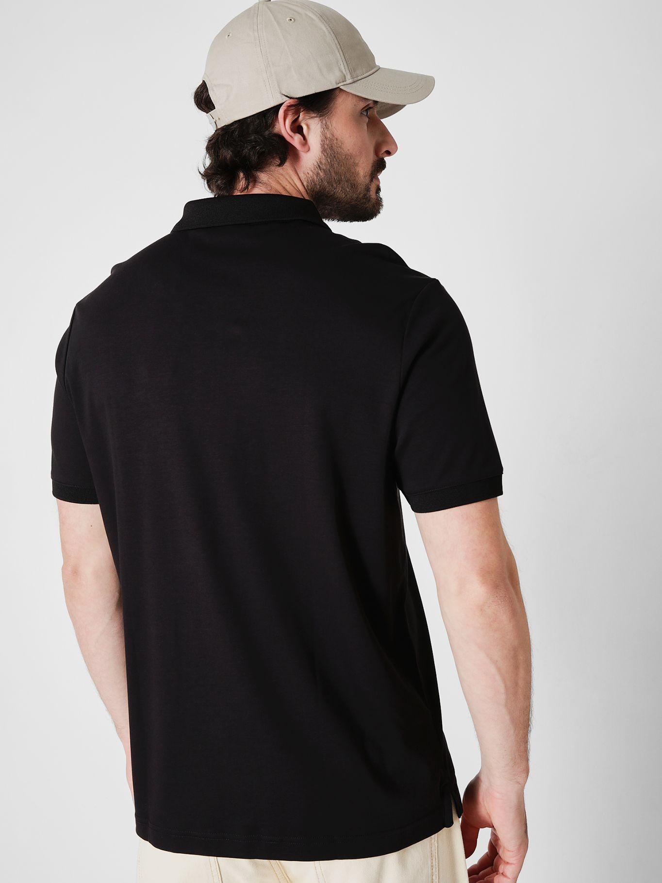 Polo Smooth Welt Zip  Negro Calvin Klein-2