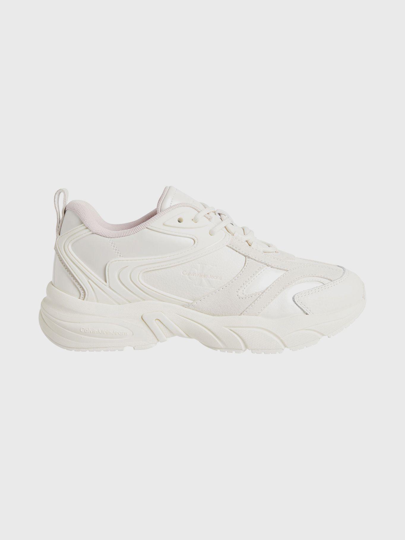 Zapatillas Tennis Low Lace Ml Mix Blanco Calvin Klein-4
