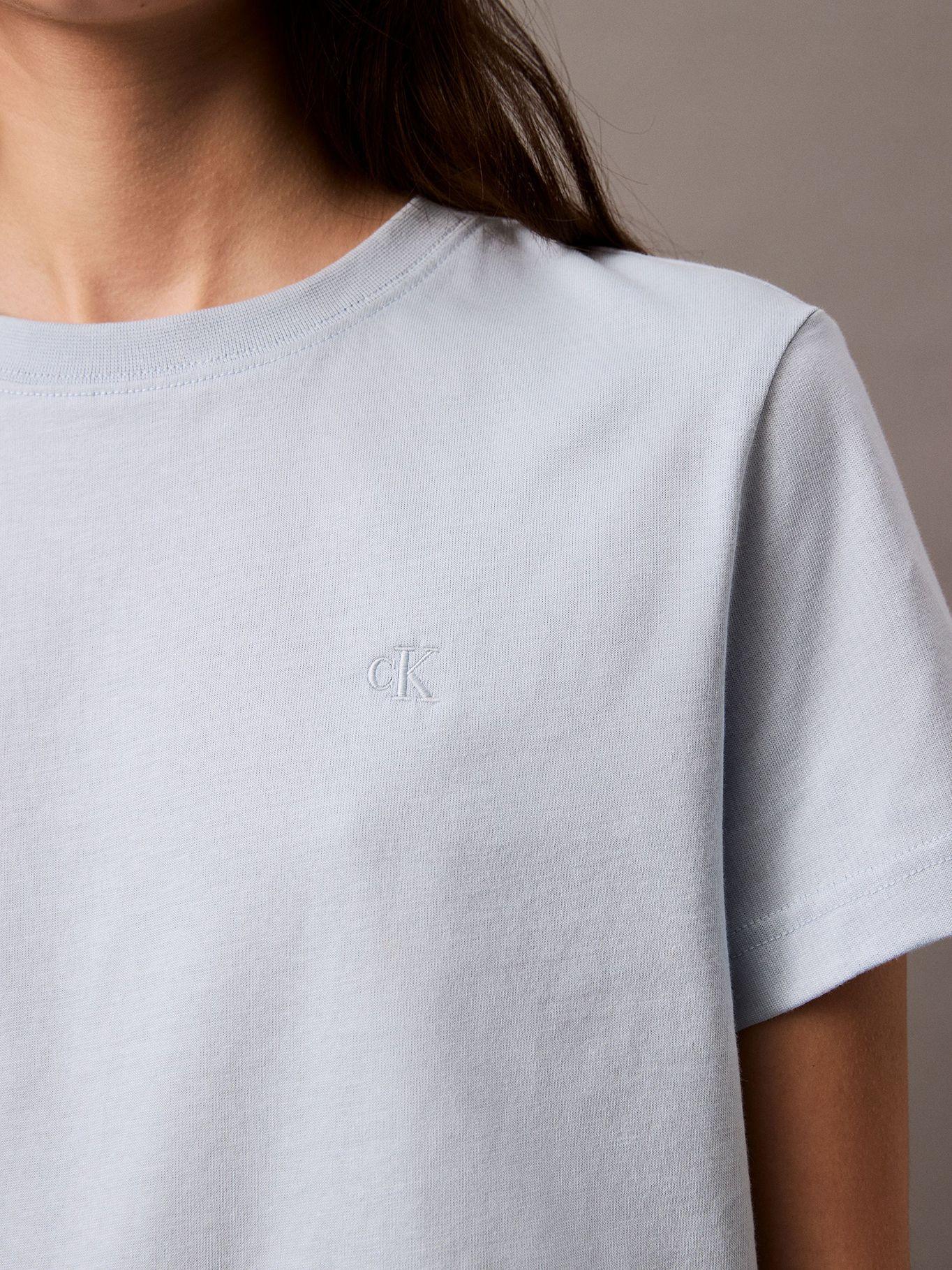 Polera con Logo Archive Celeste Calvin Klein-4