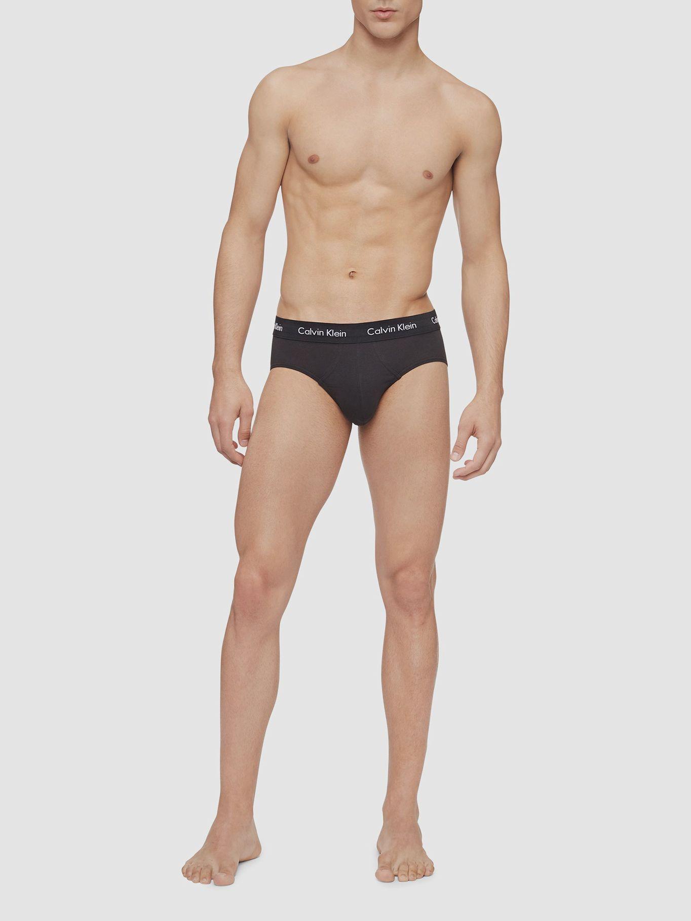 Pack 3 Slips New Cotton Stretch Negro Calvin Klein-2