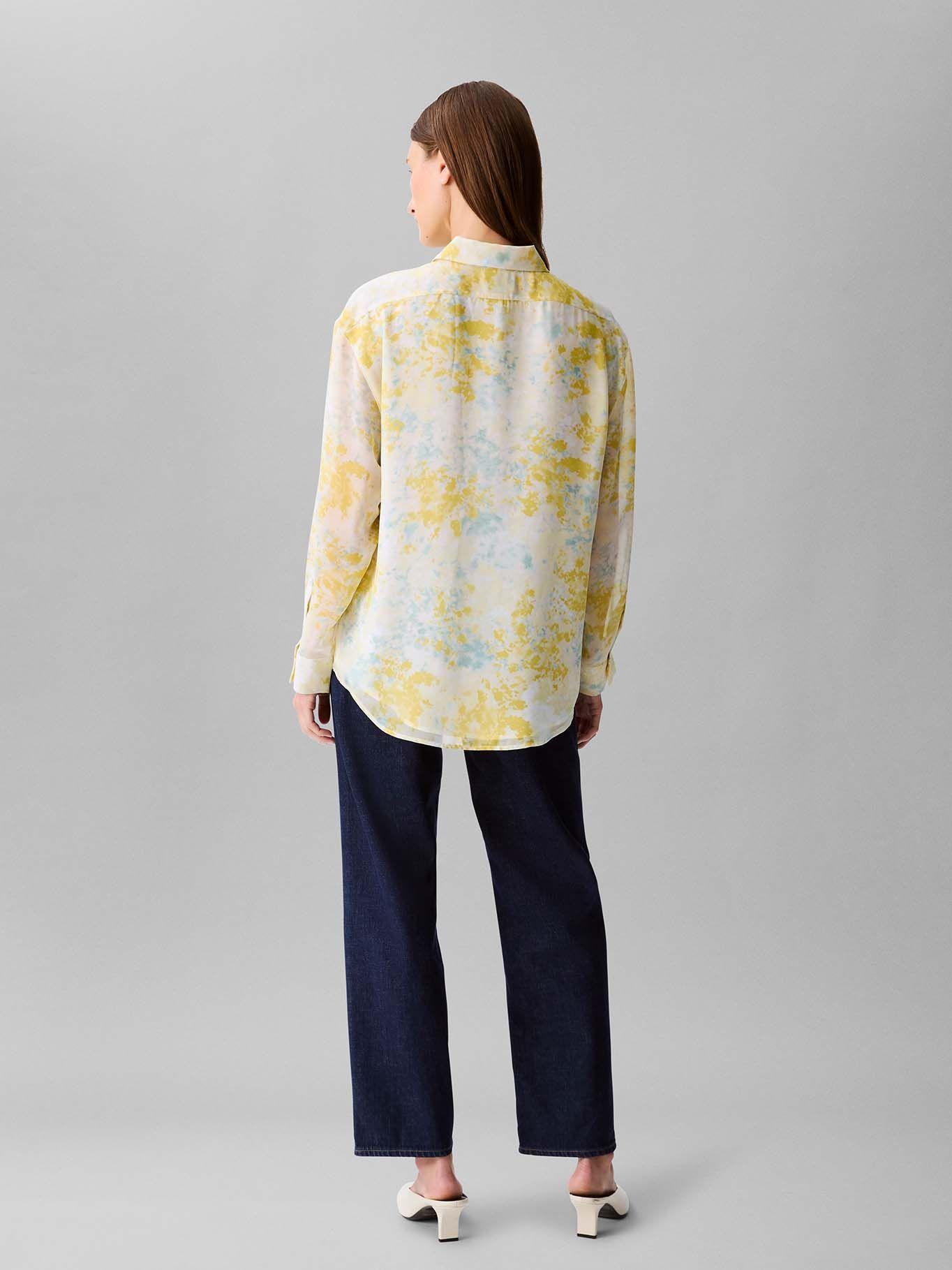 Blusa Bolsillo Y Manga Enrollable Amarillo Calvin Klein-2