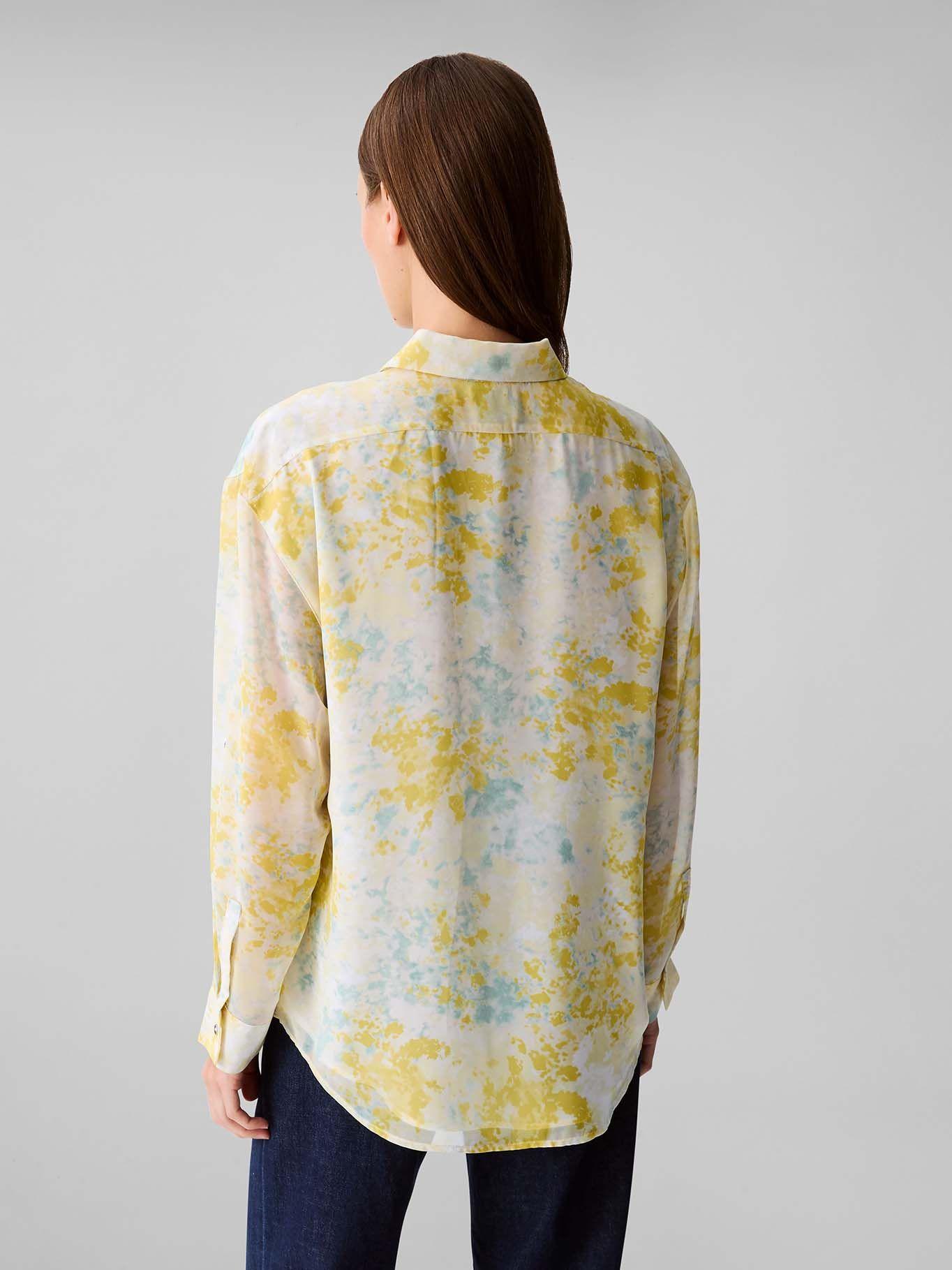 Blusa Bolsillo Y Manga Enrollable Amarillo Calvin Klein-4