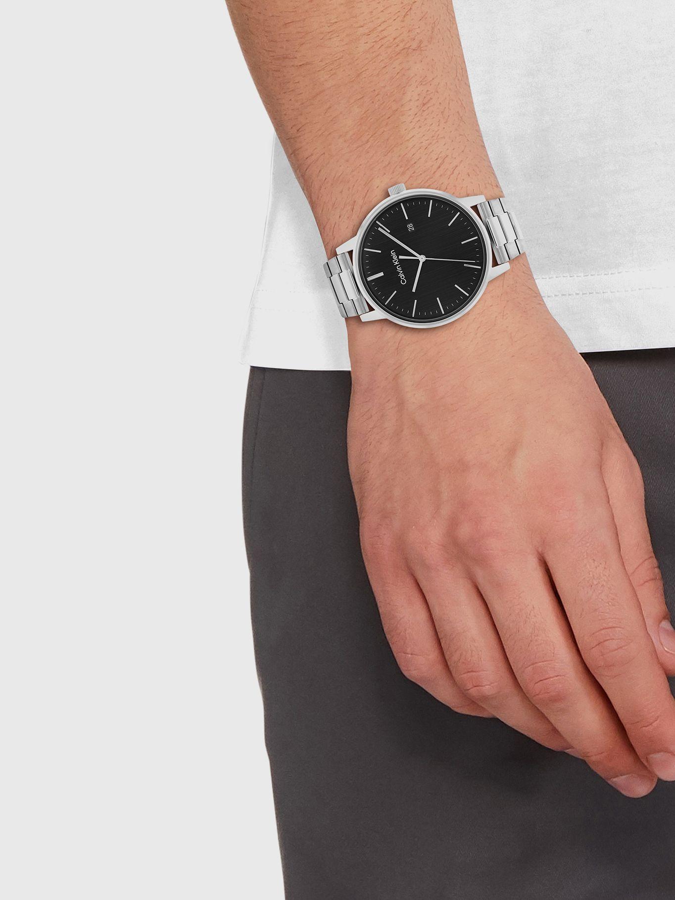 Reloj Brazalete Eslabones Plateado Calvin Klein-3