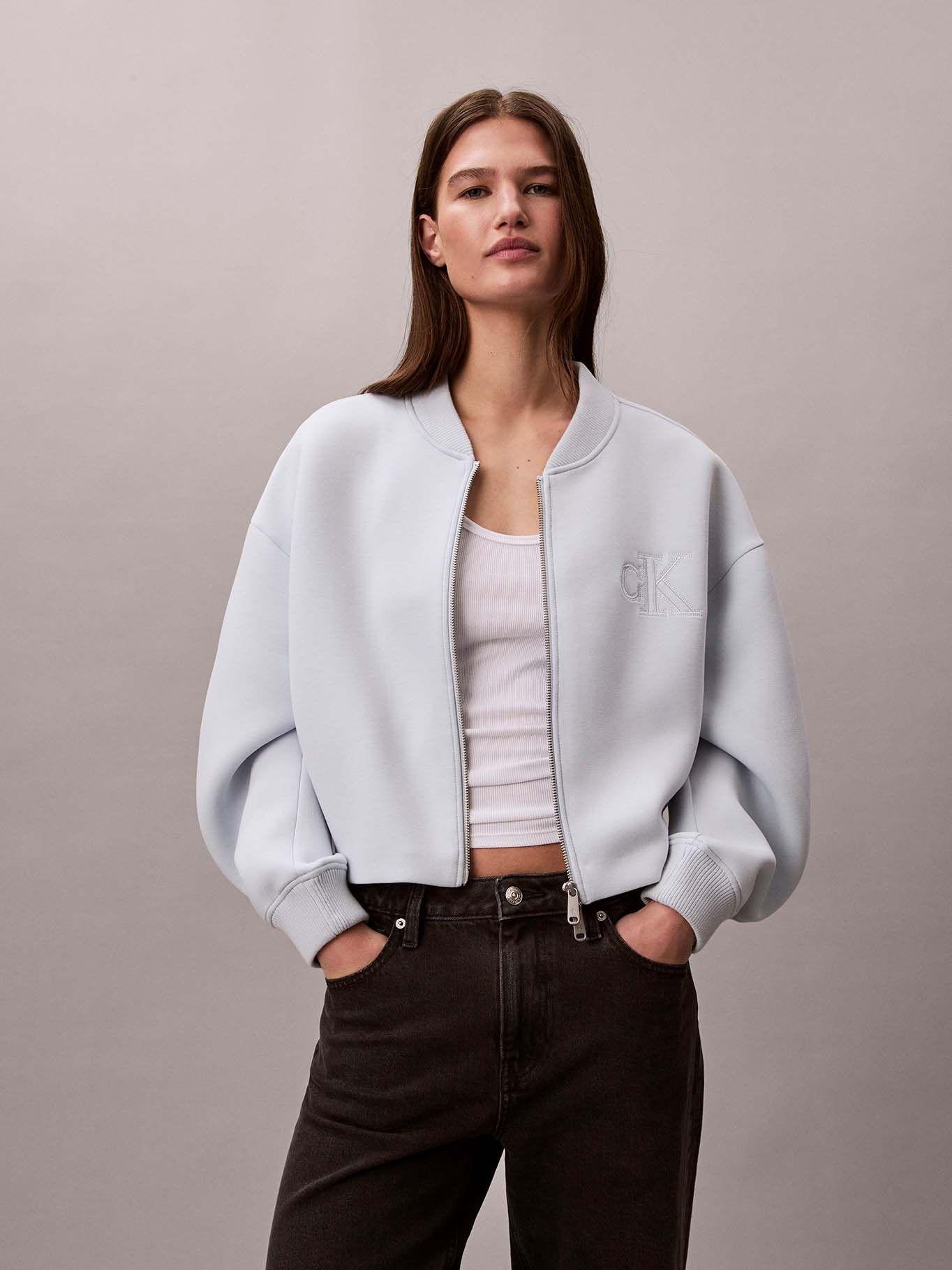 Chaqueta Bomber Holgada Celeste Calvin Klein-0