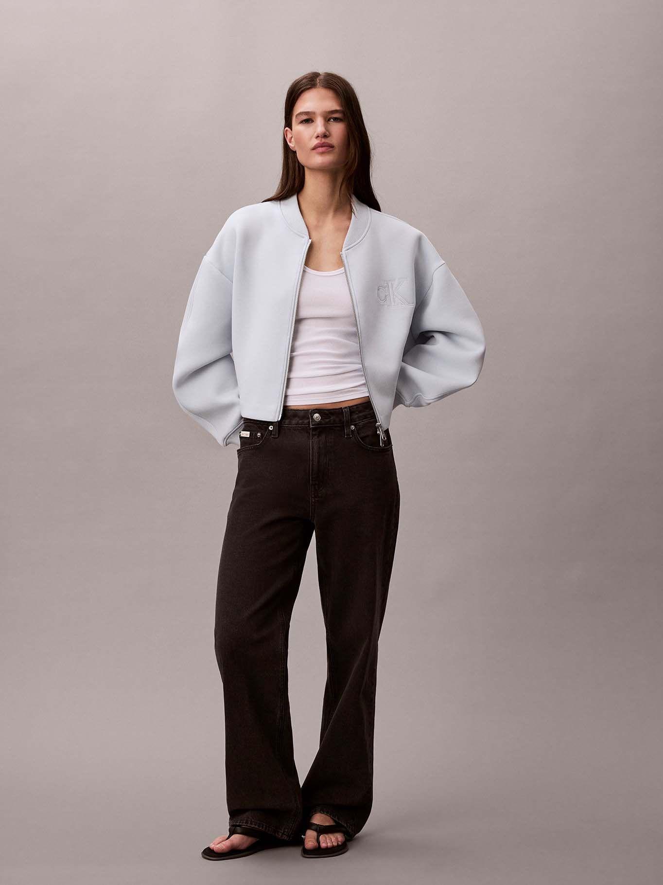 Chaqueta Bomber Holgada Celeste Calvin Klein-1