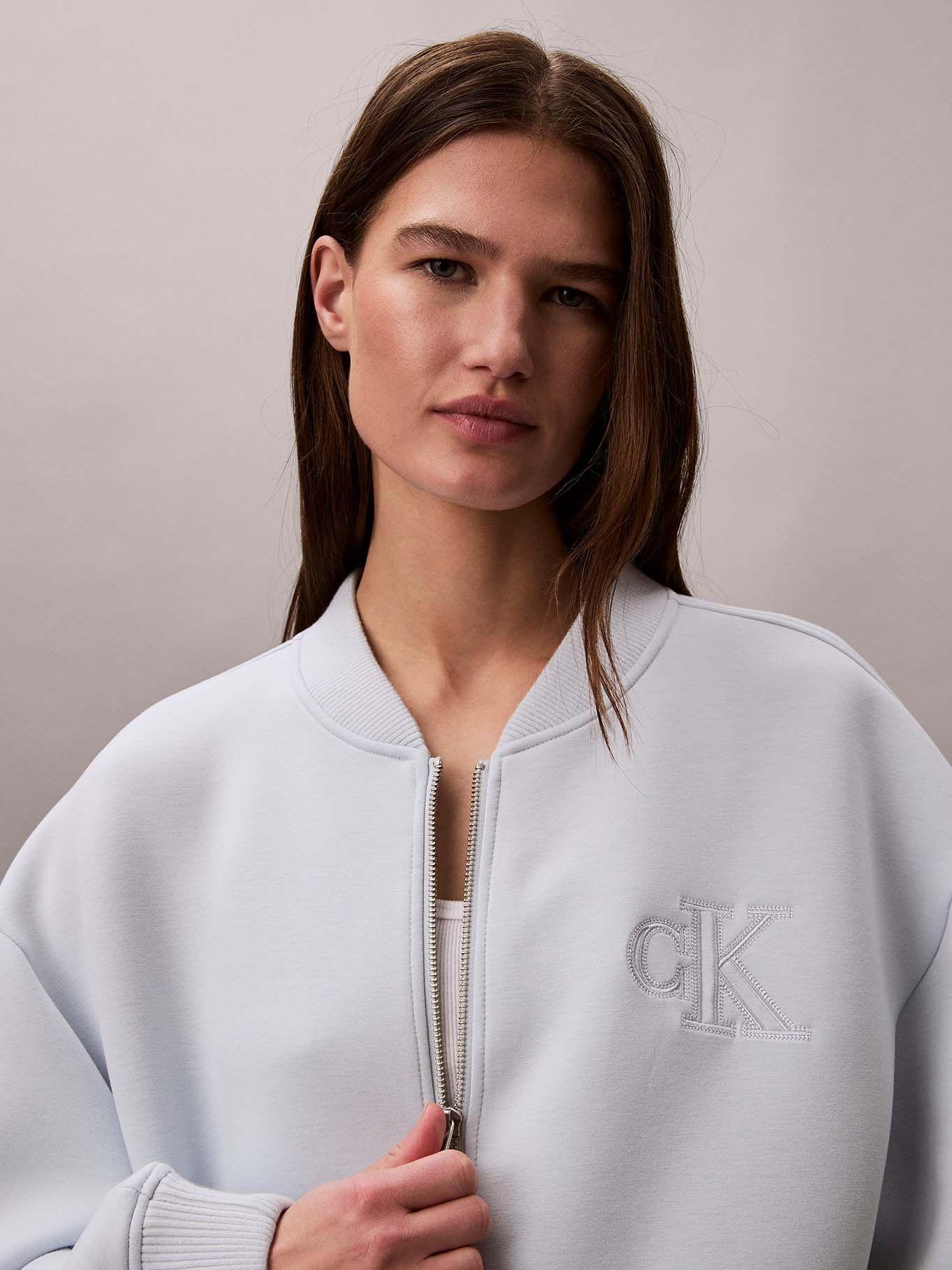 Chaqueta Bomber Holgada Celeste Calvin Klein-3